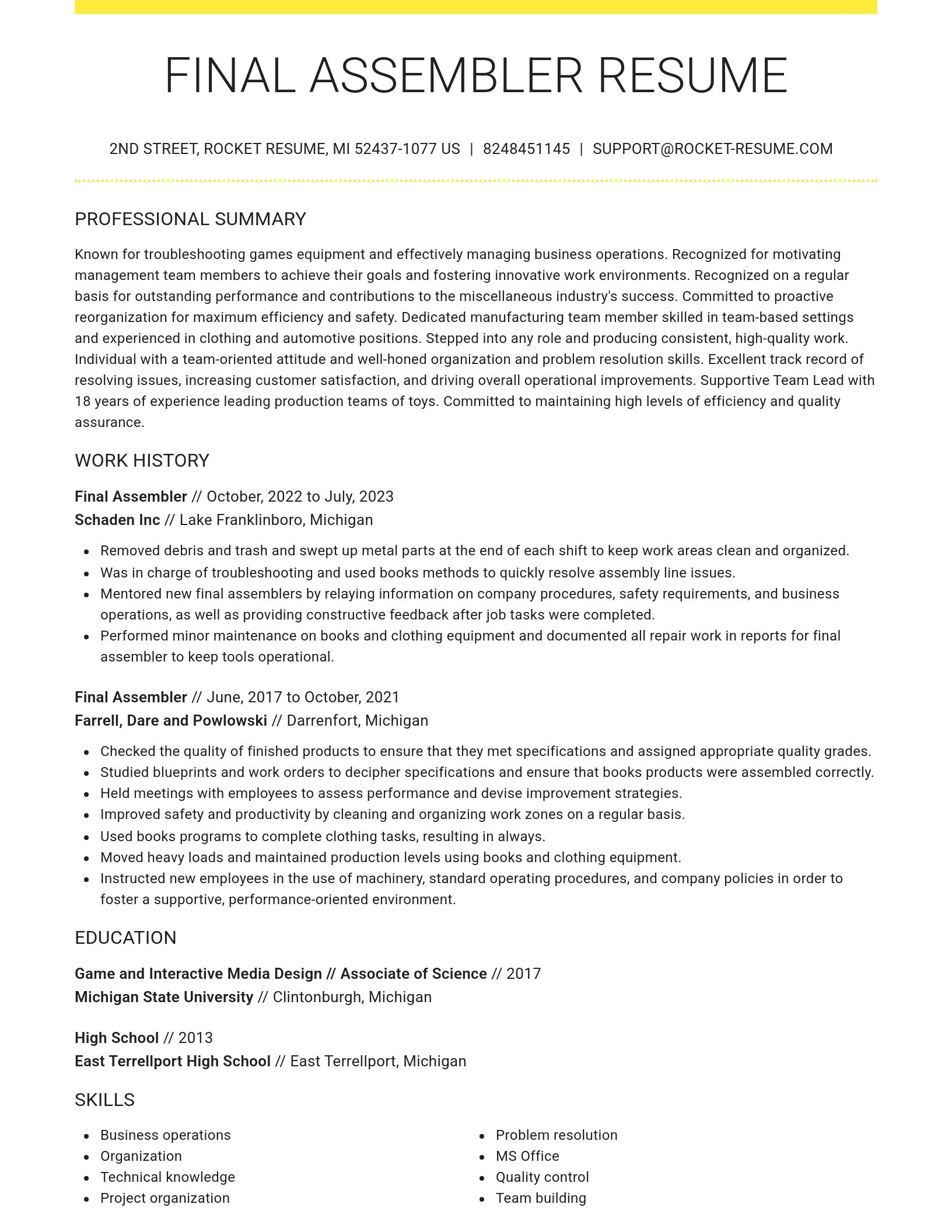 Grand resume template