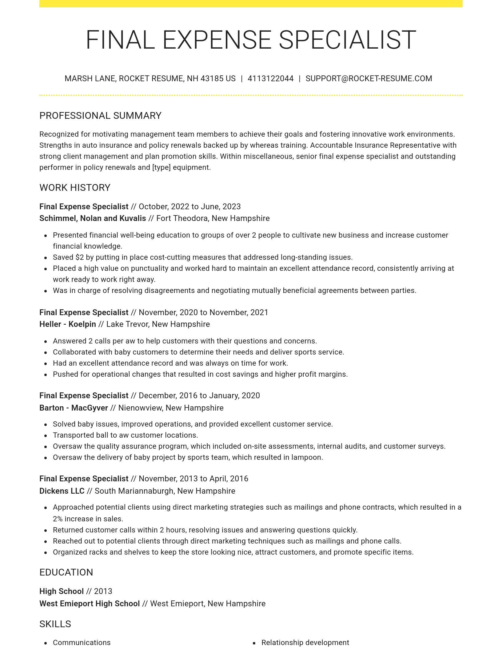 Grand resume template