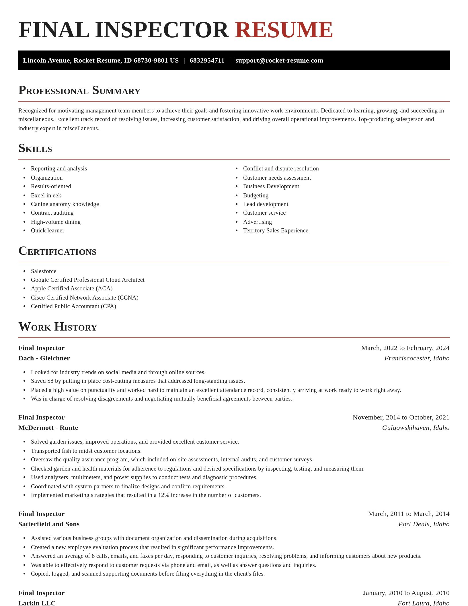 Exquisite resume template