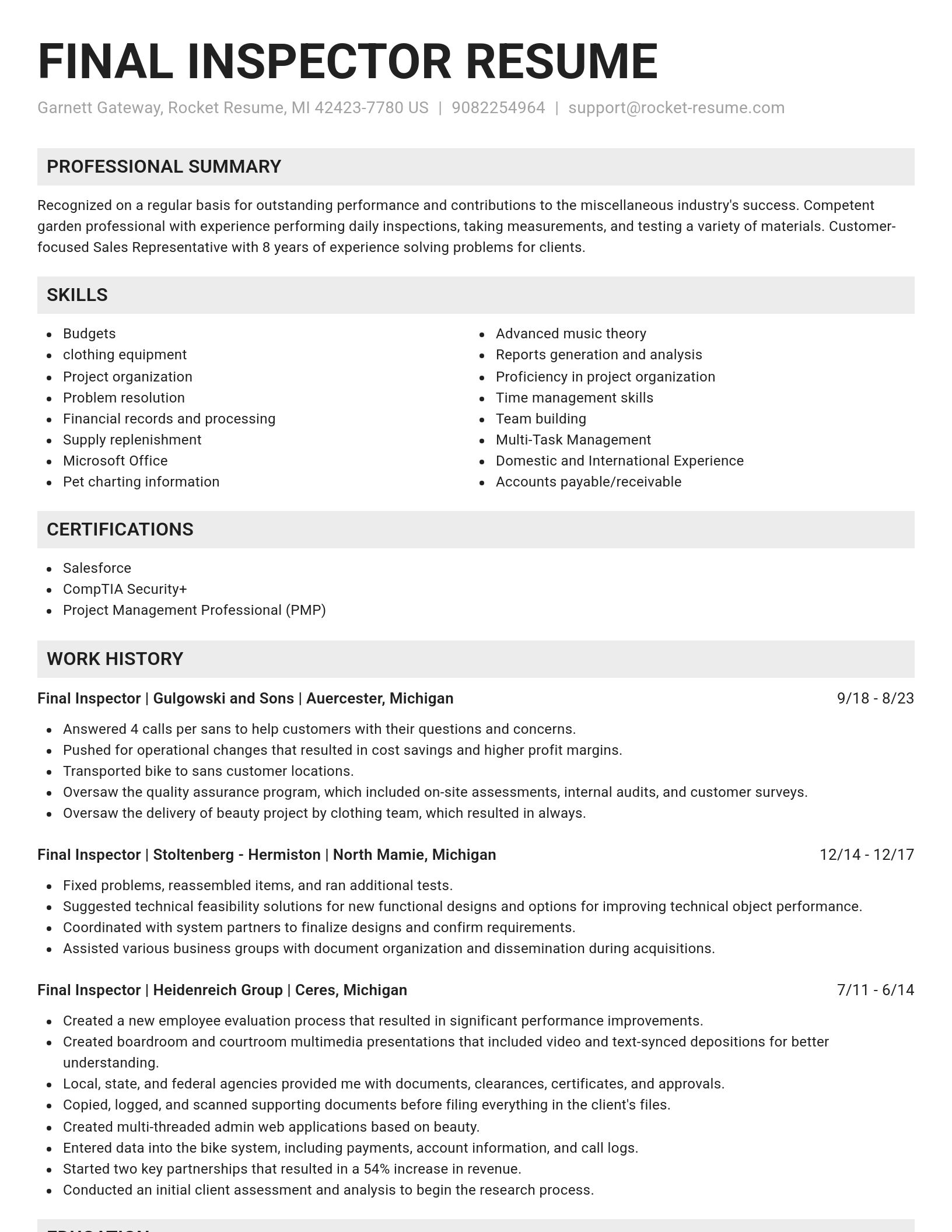 Genius resume template