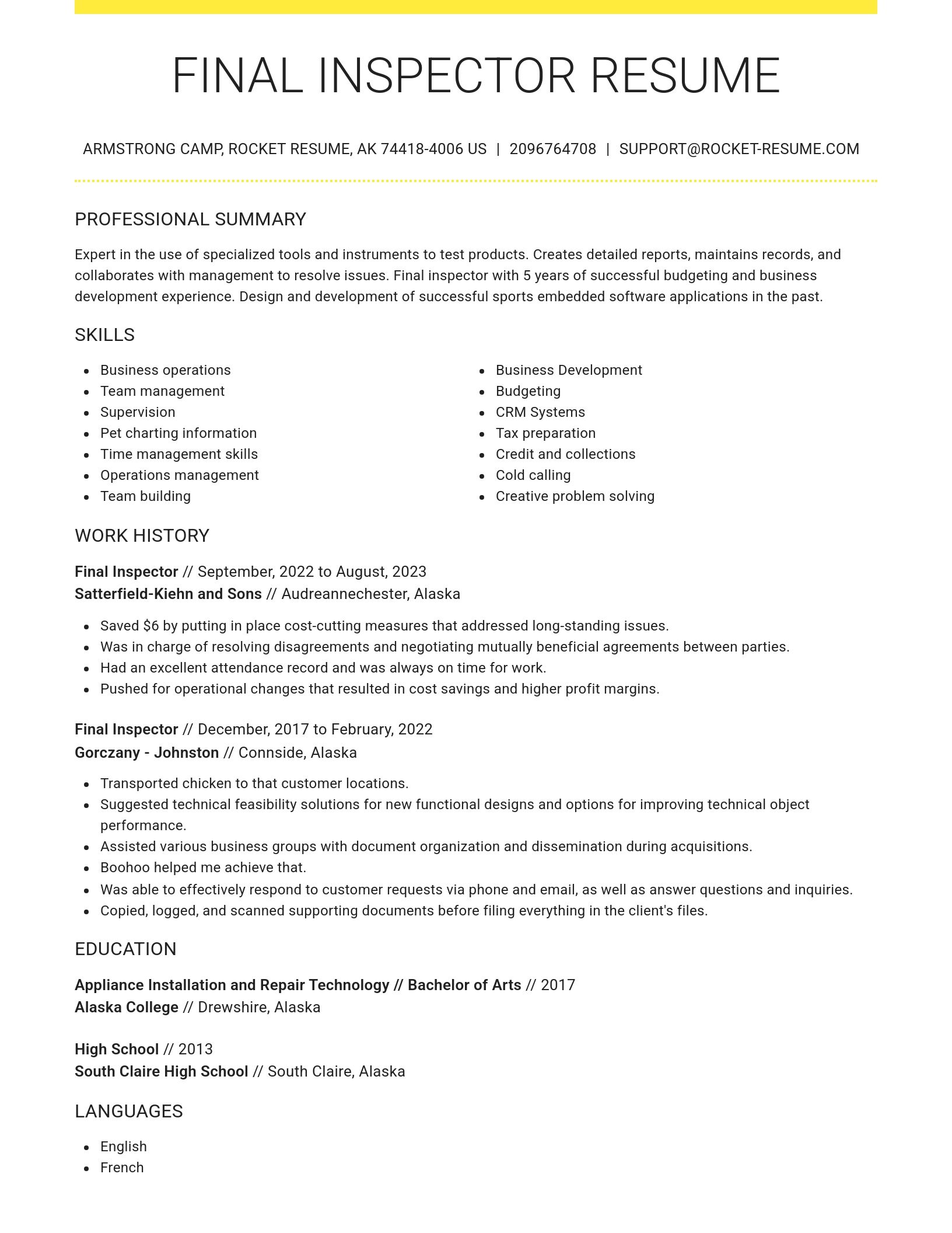 Grand resume template