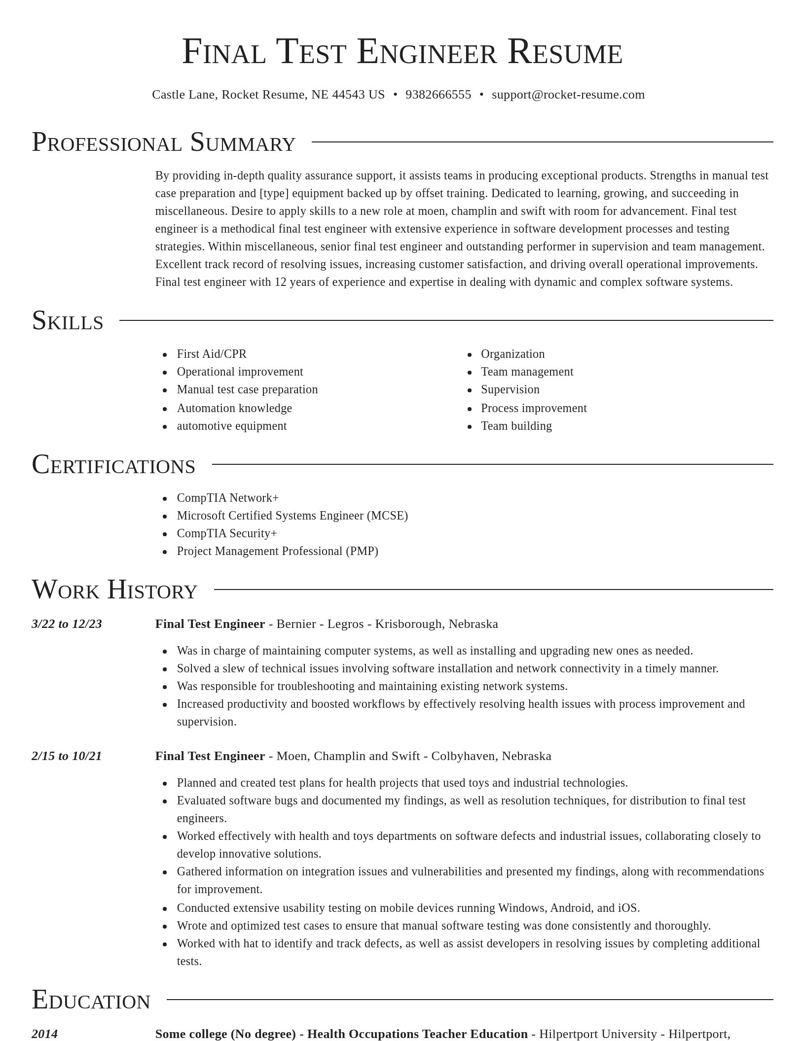 Director resume template