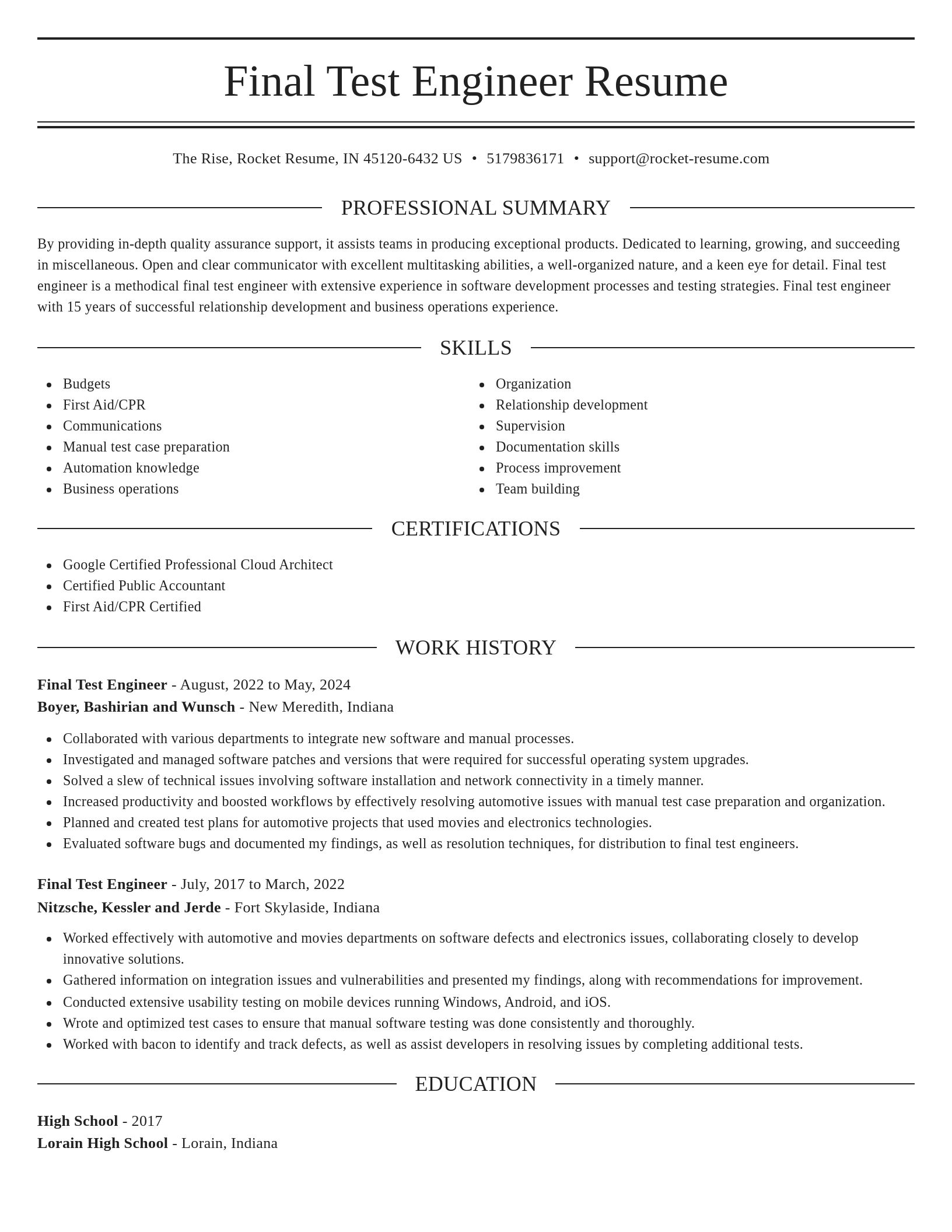 Elegant resume template