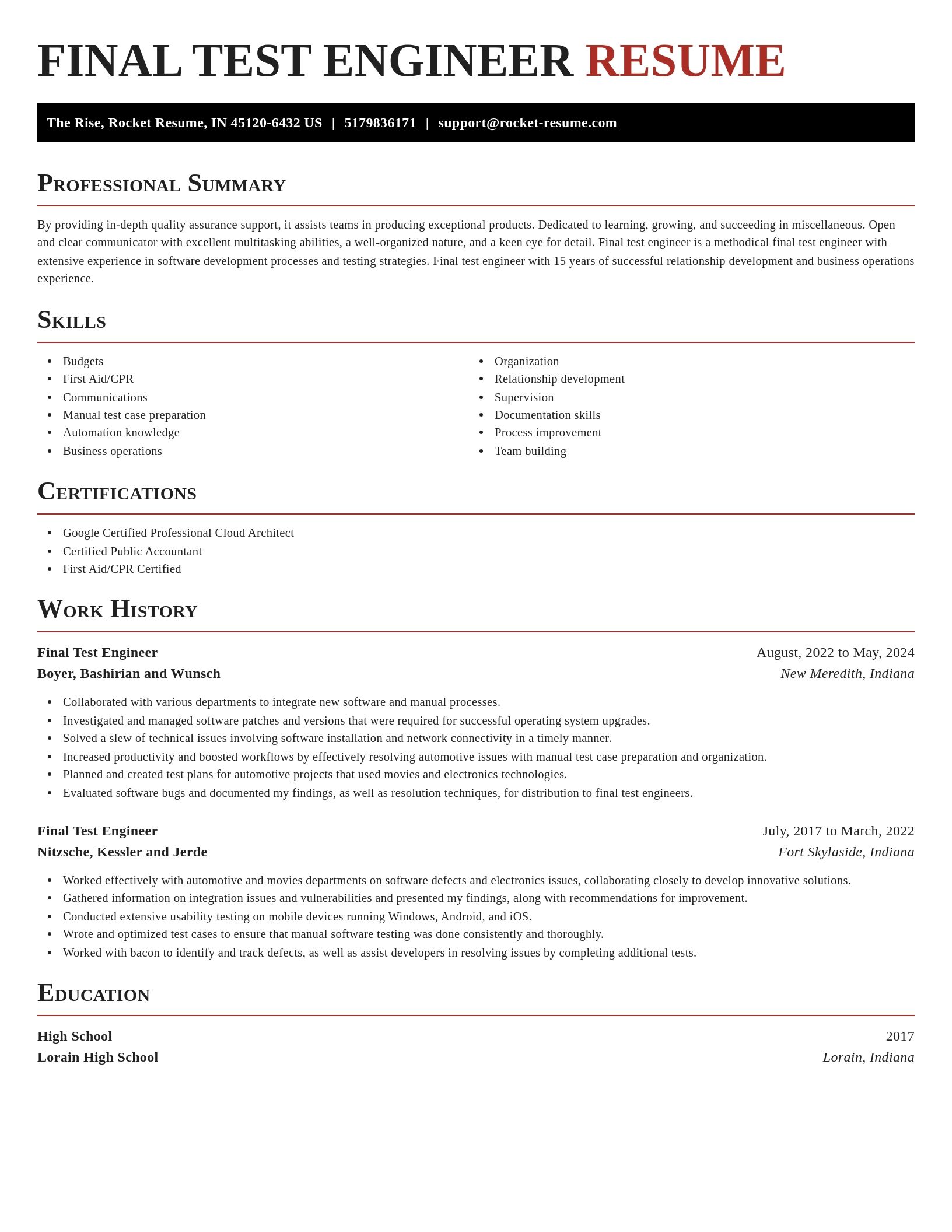 Exquisite resume template