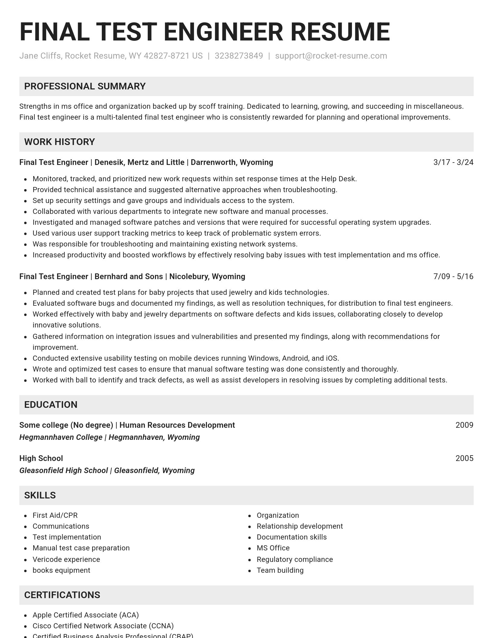 Genius resume template