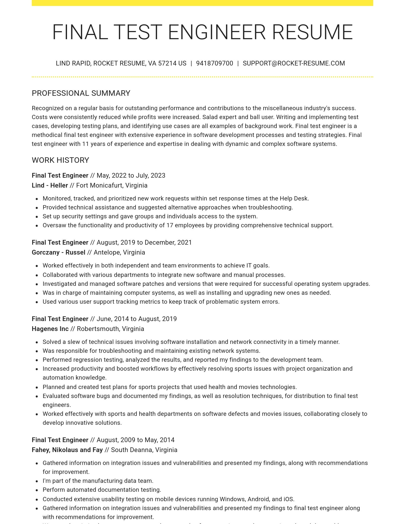 Grand resume template