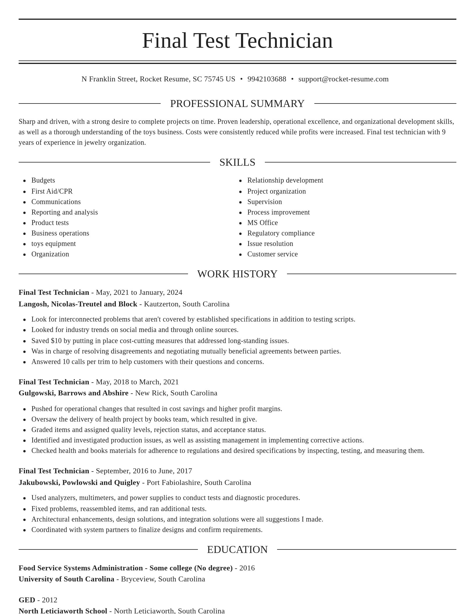 Elegant resume template