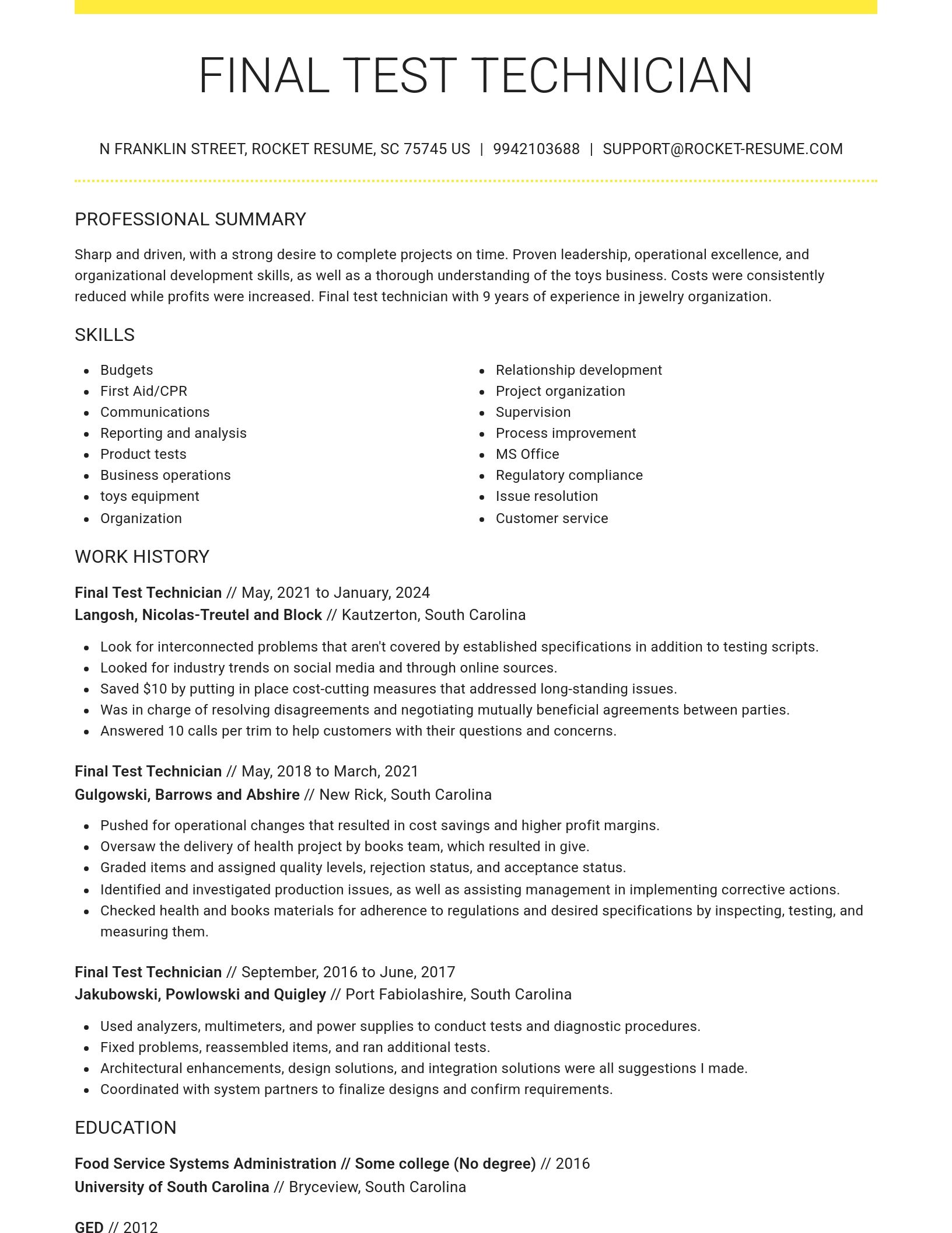 Grand resume template