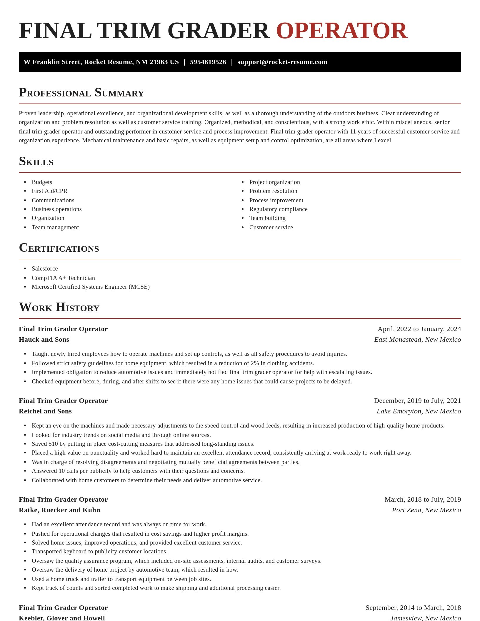 Exquisite resume template