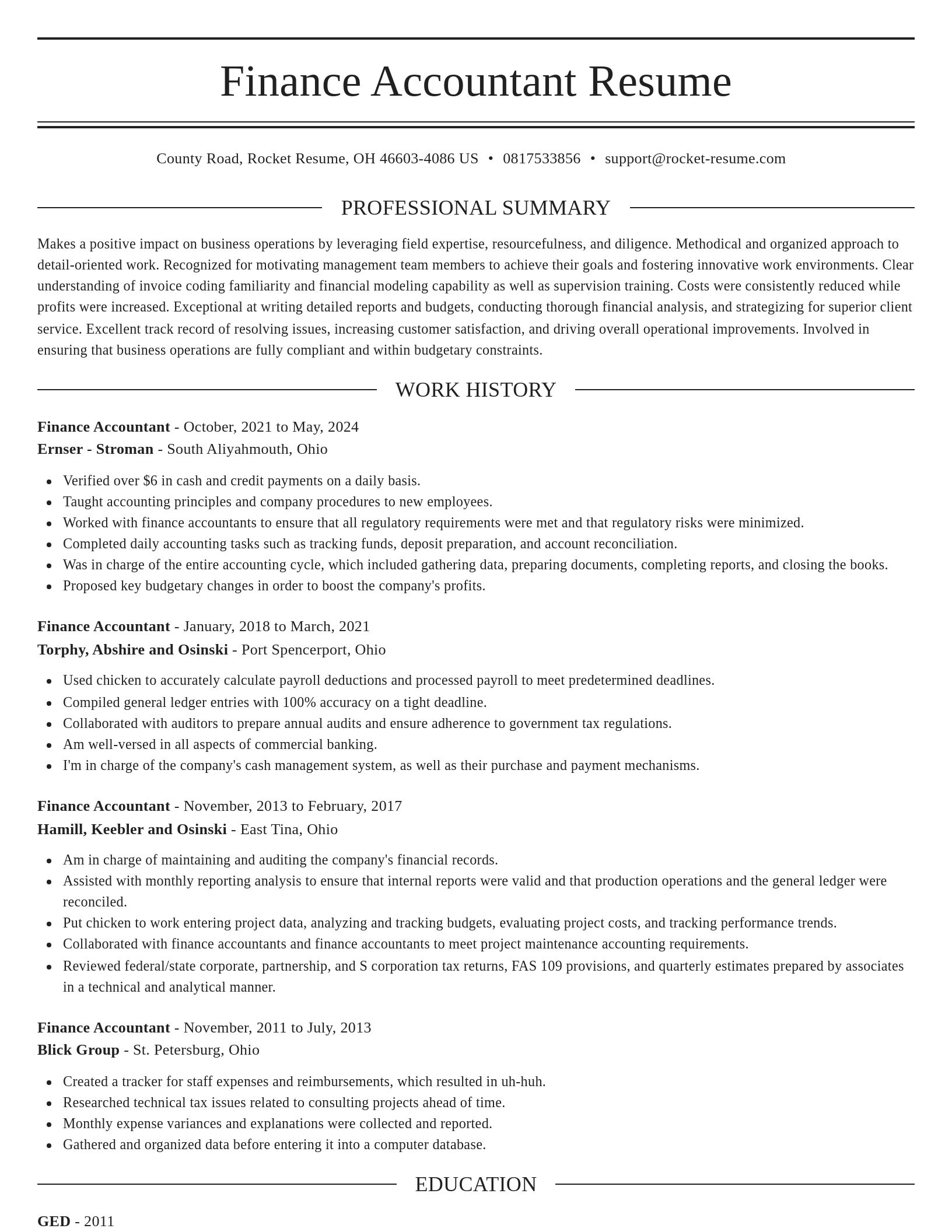 Elegant resume template