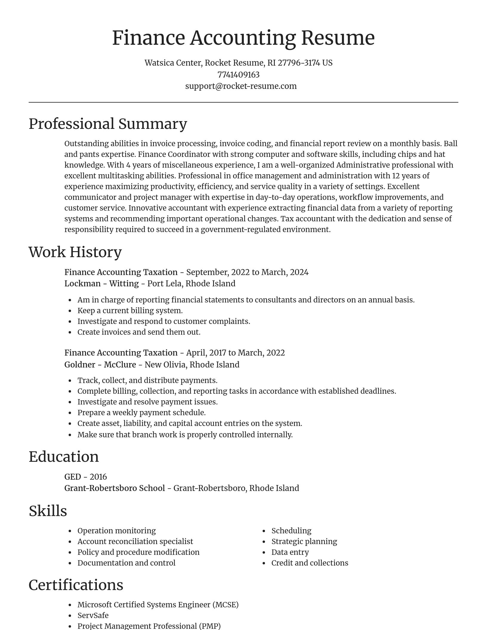 Focal Point resume template