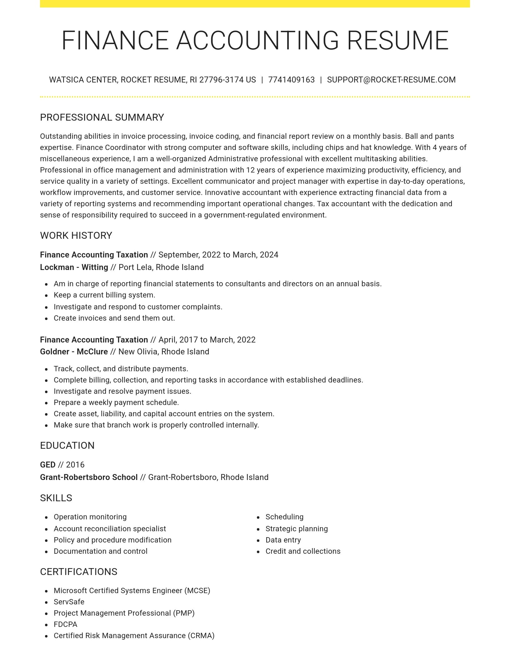 Grand resume template