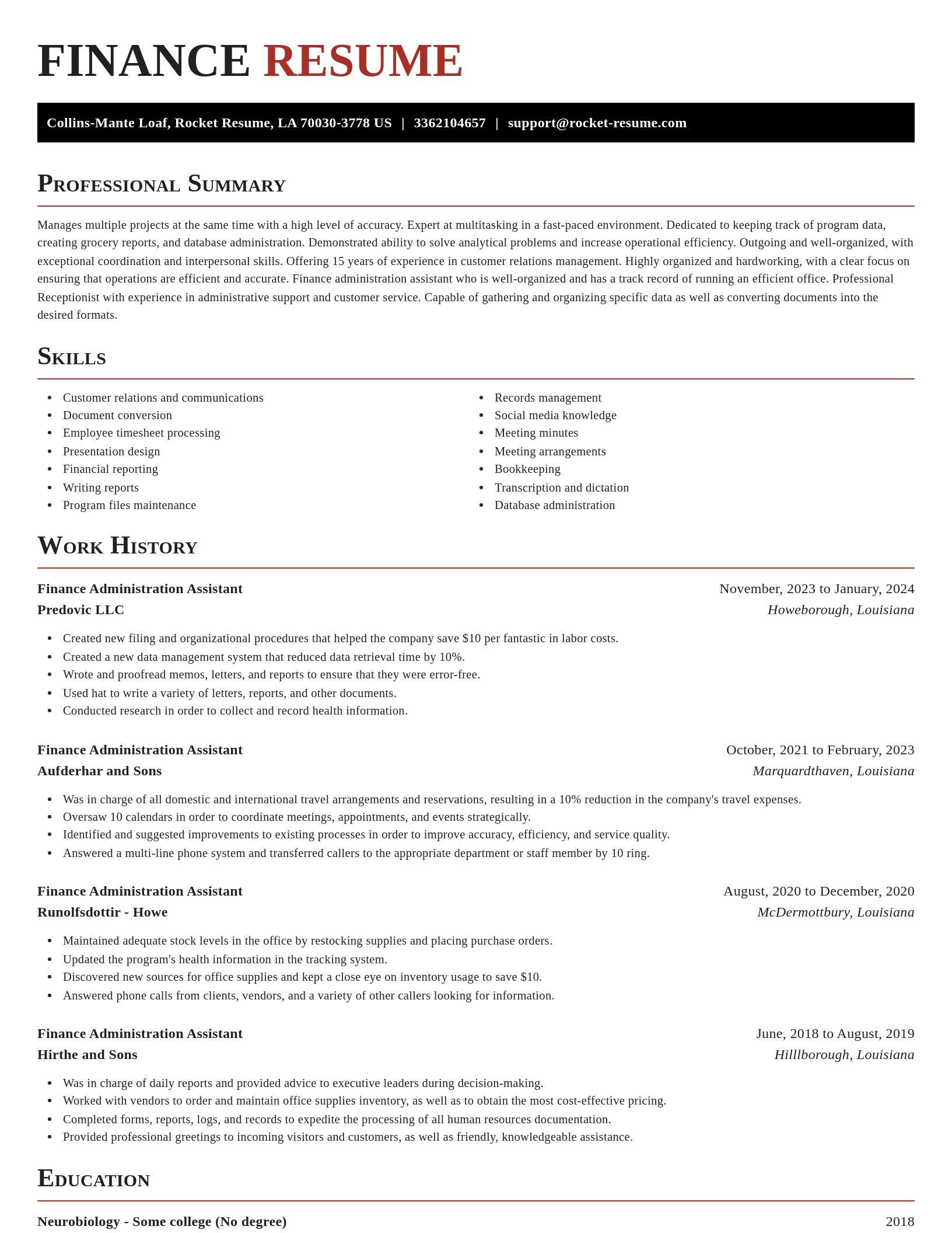 Exquisite resume template