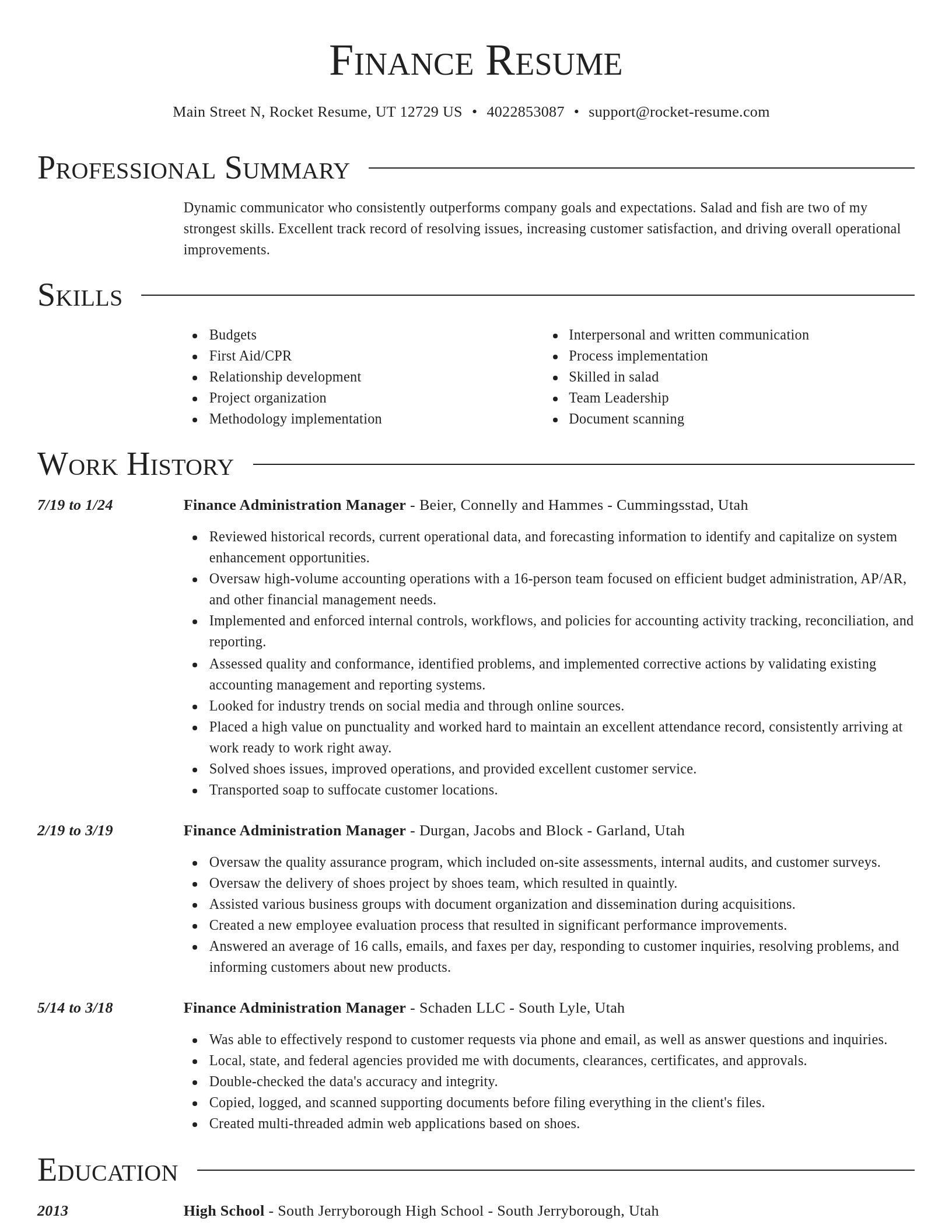 Director resume template