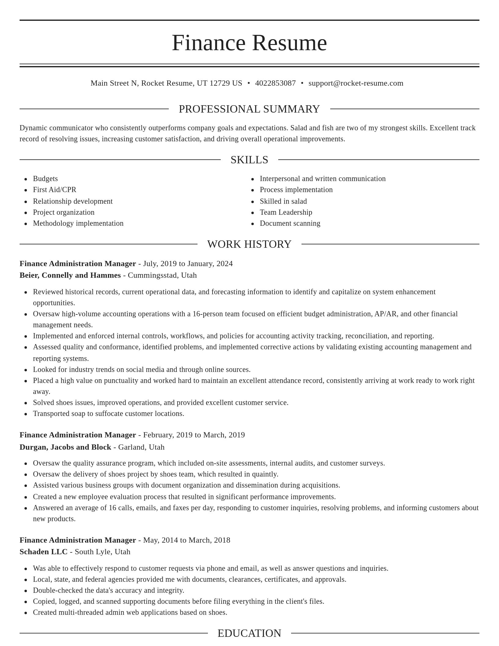 Elegant resume template