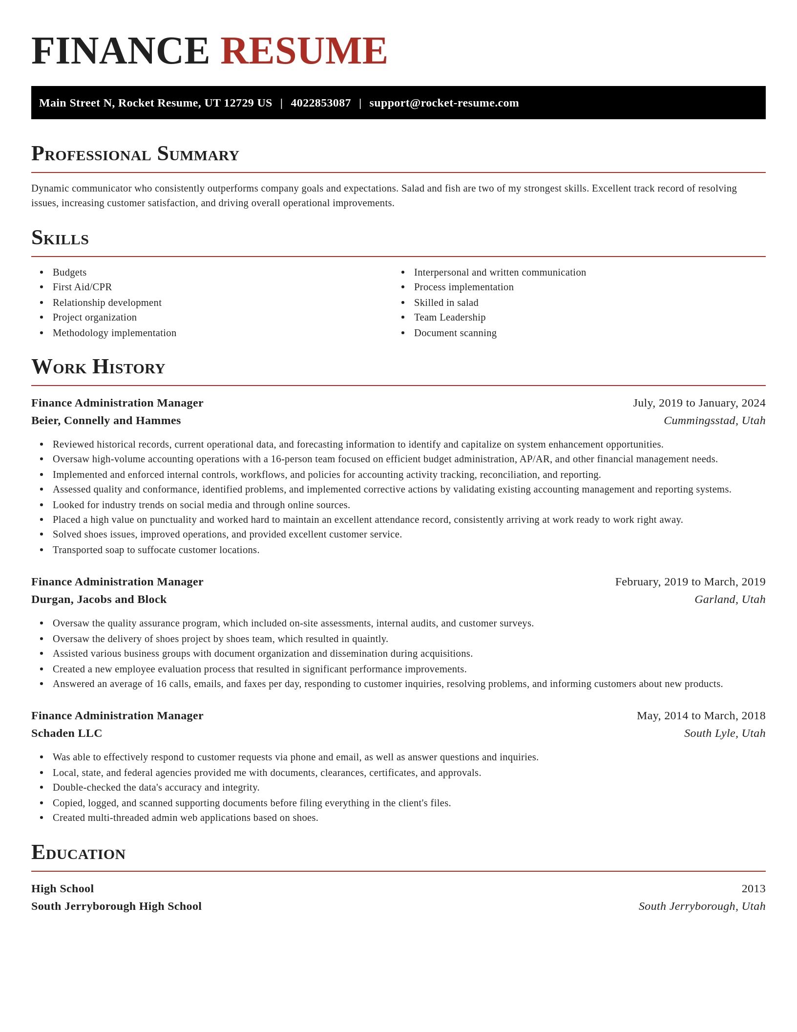 Exquisite resume template