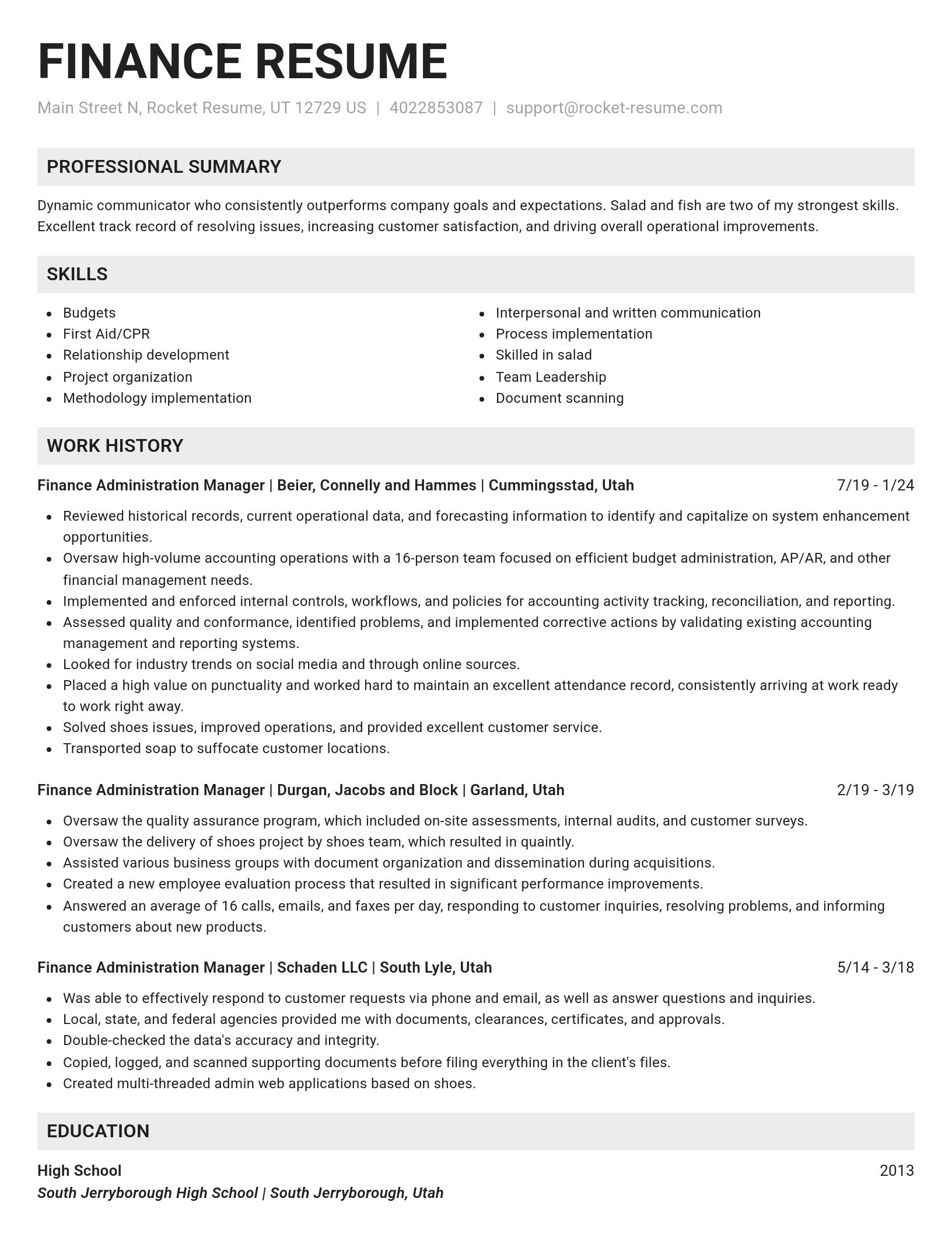 Genius resume template