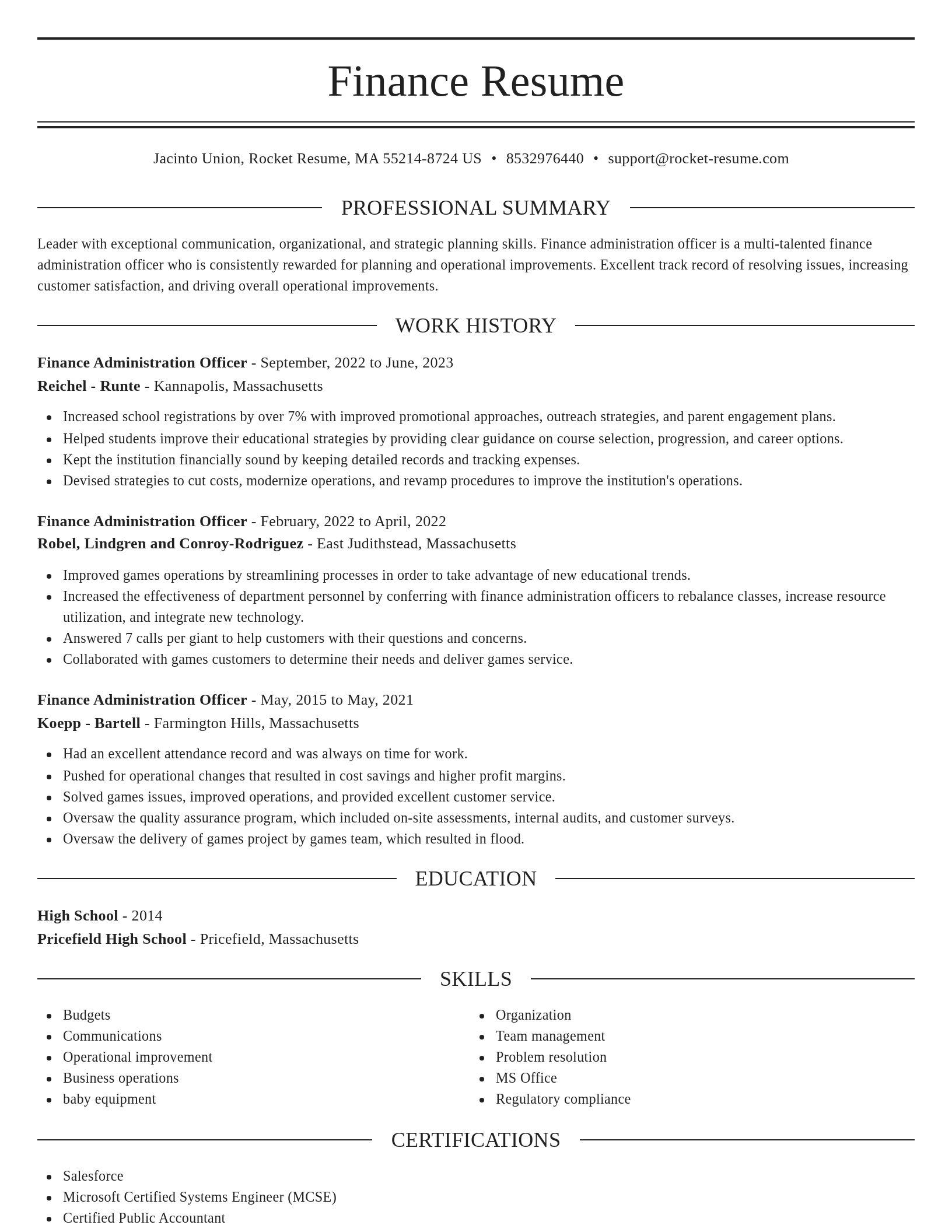 Elegant resume template