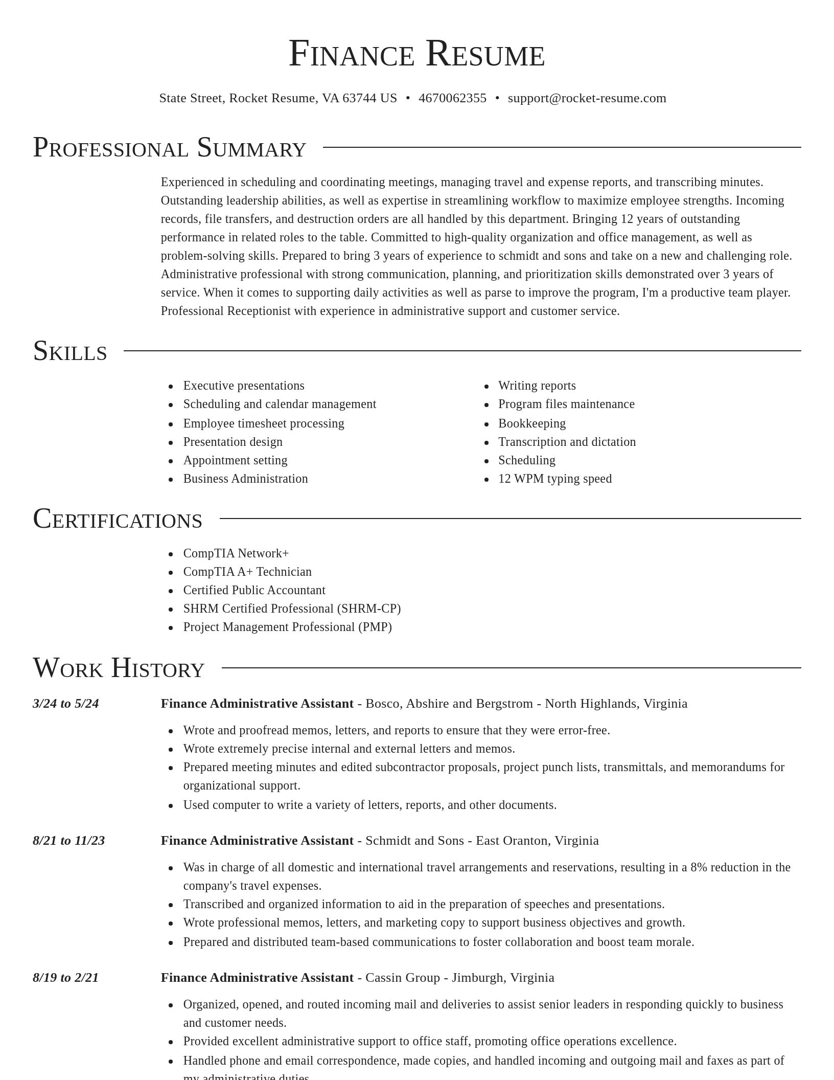 Director resume template