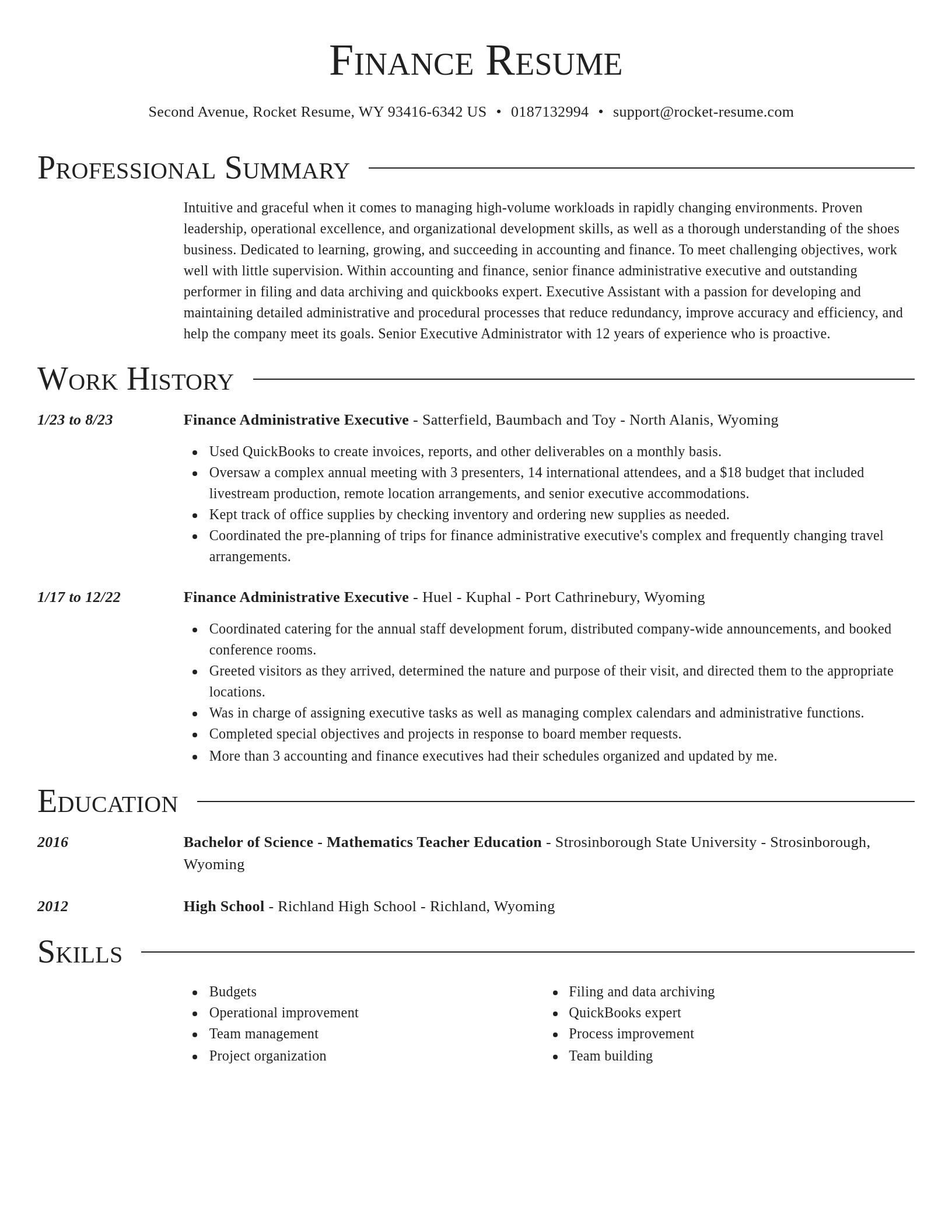 Director resume template