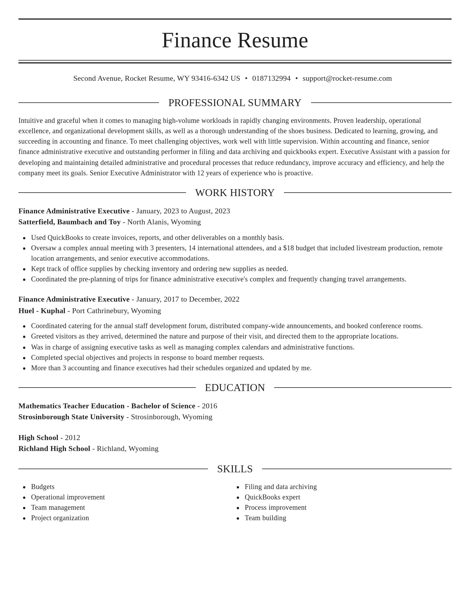 Elegant resume template