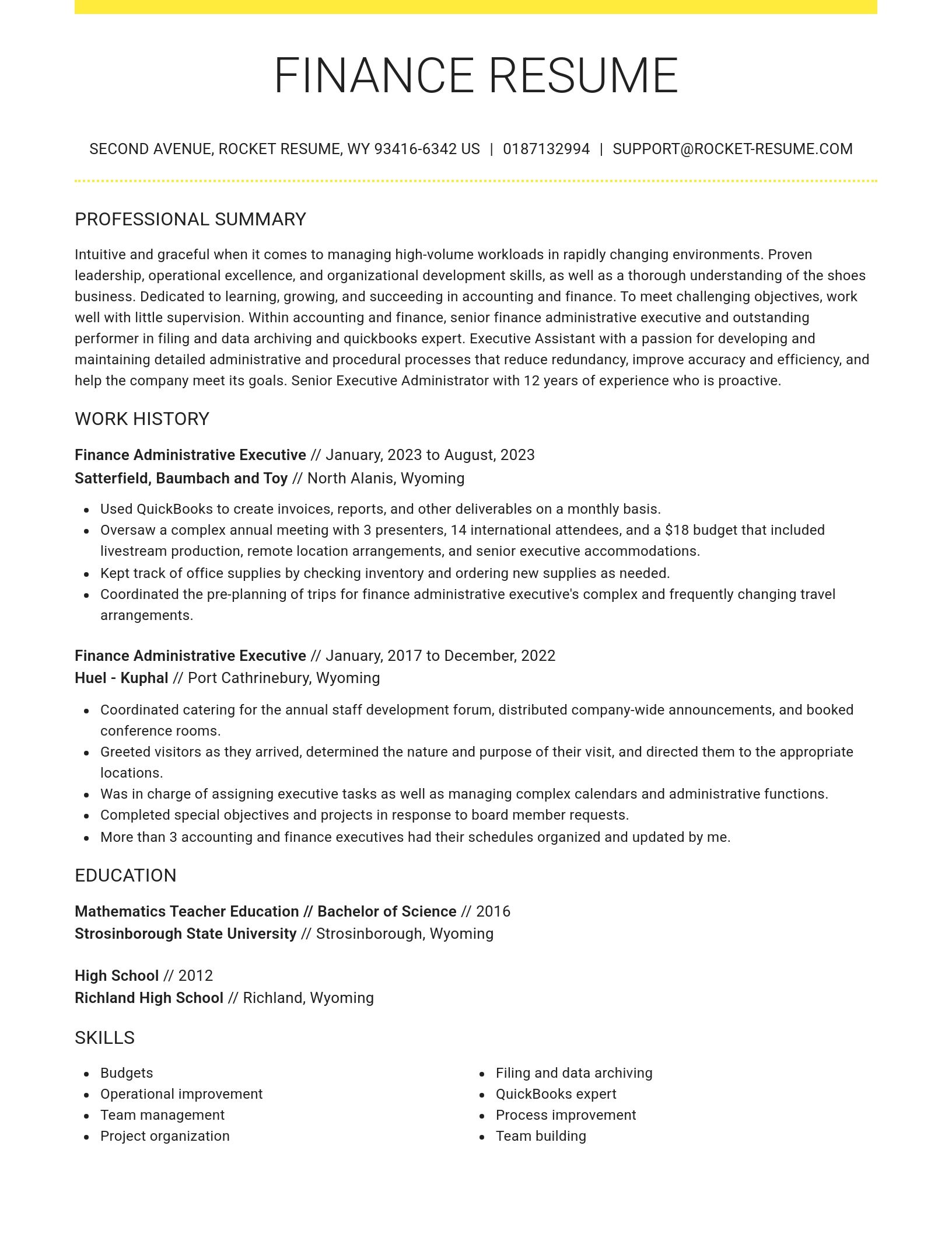 Grand resume template