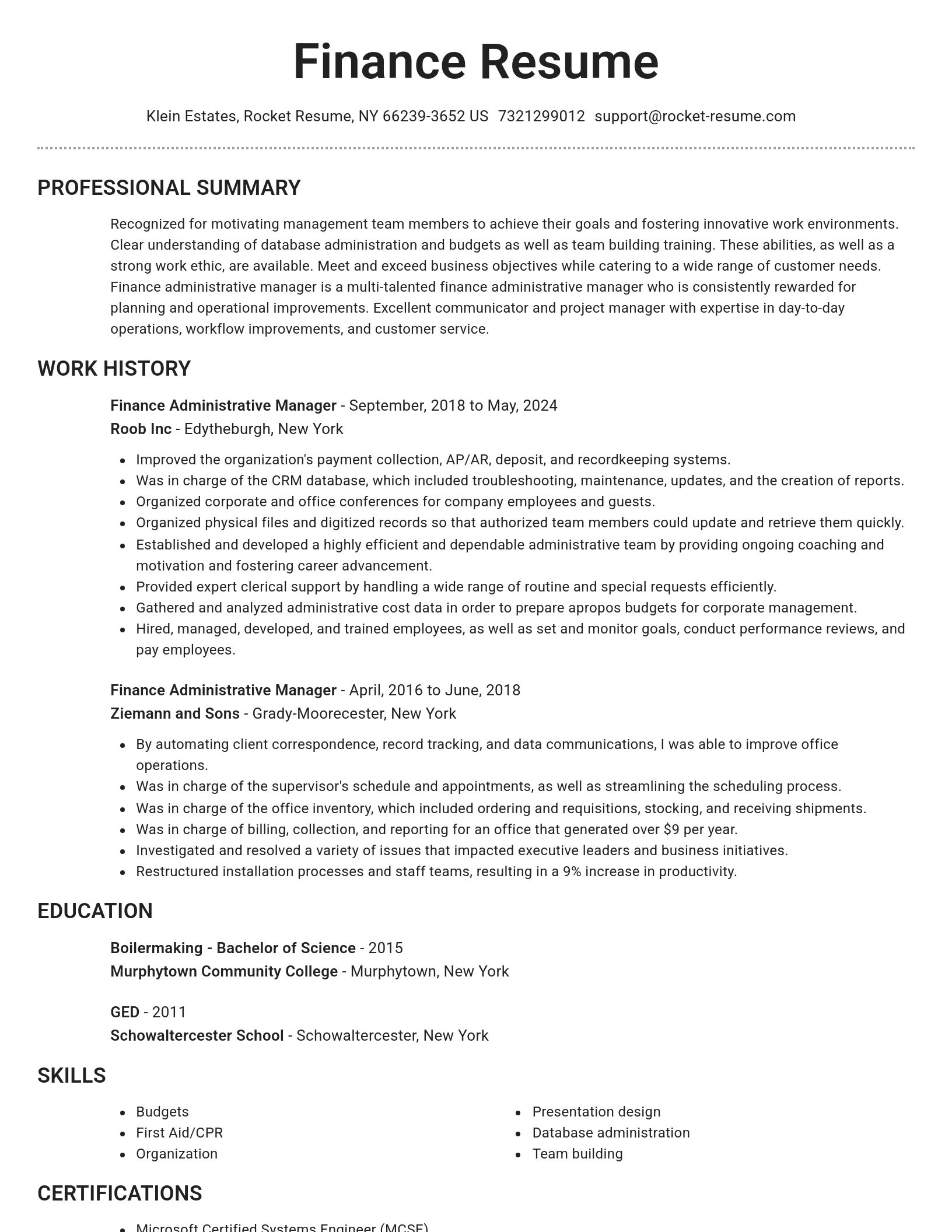 Brilliant resume template