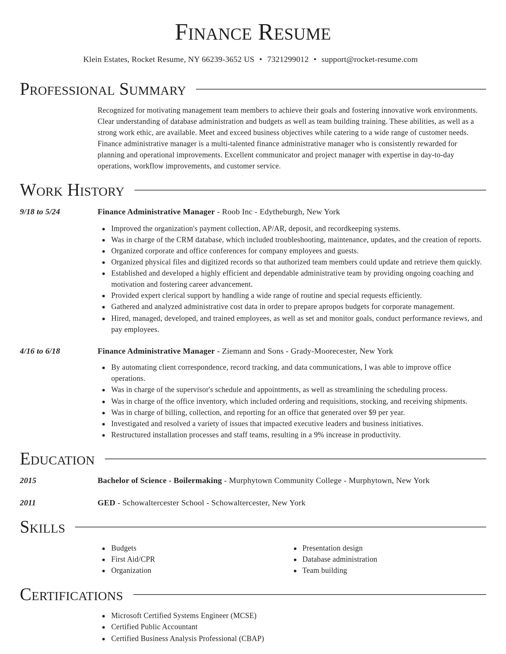 Director resume template