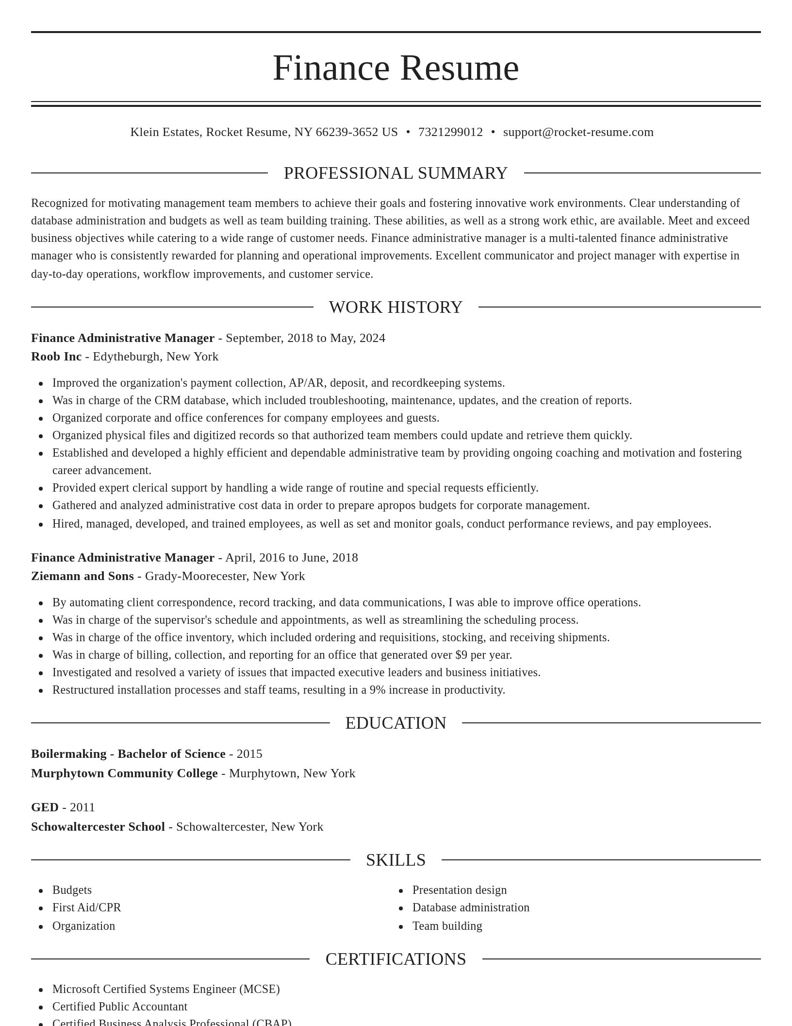 Elegant resume template