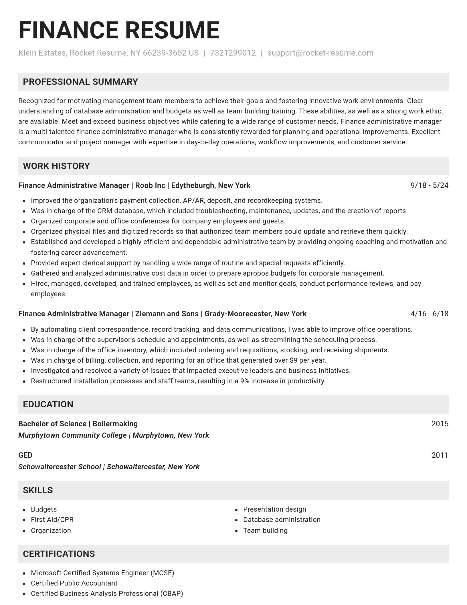 Genius resume template