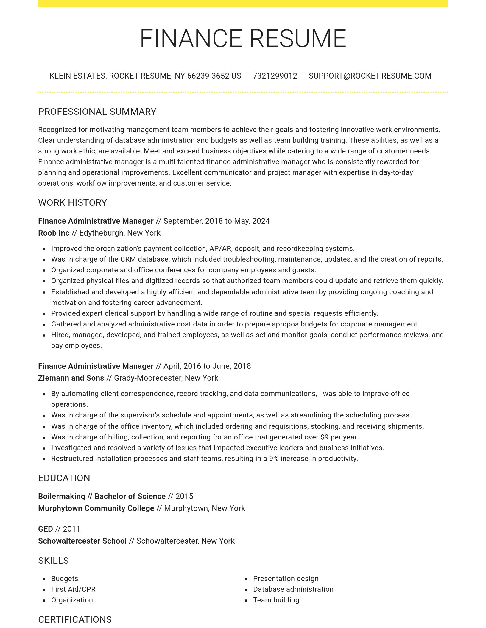 Grand resume template