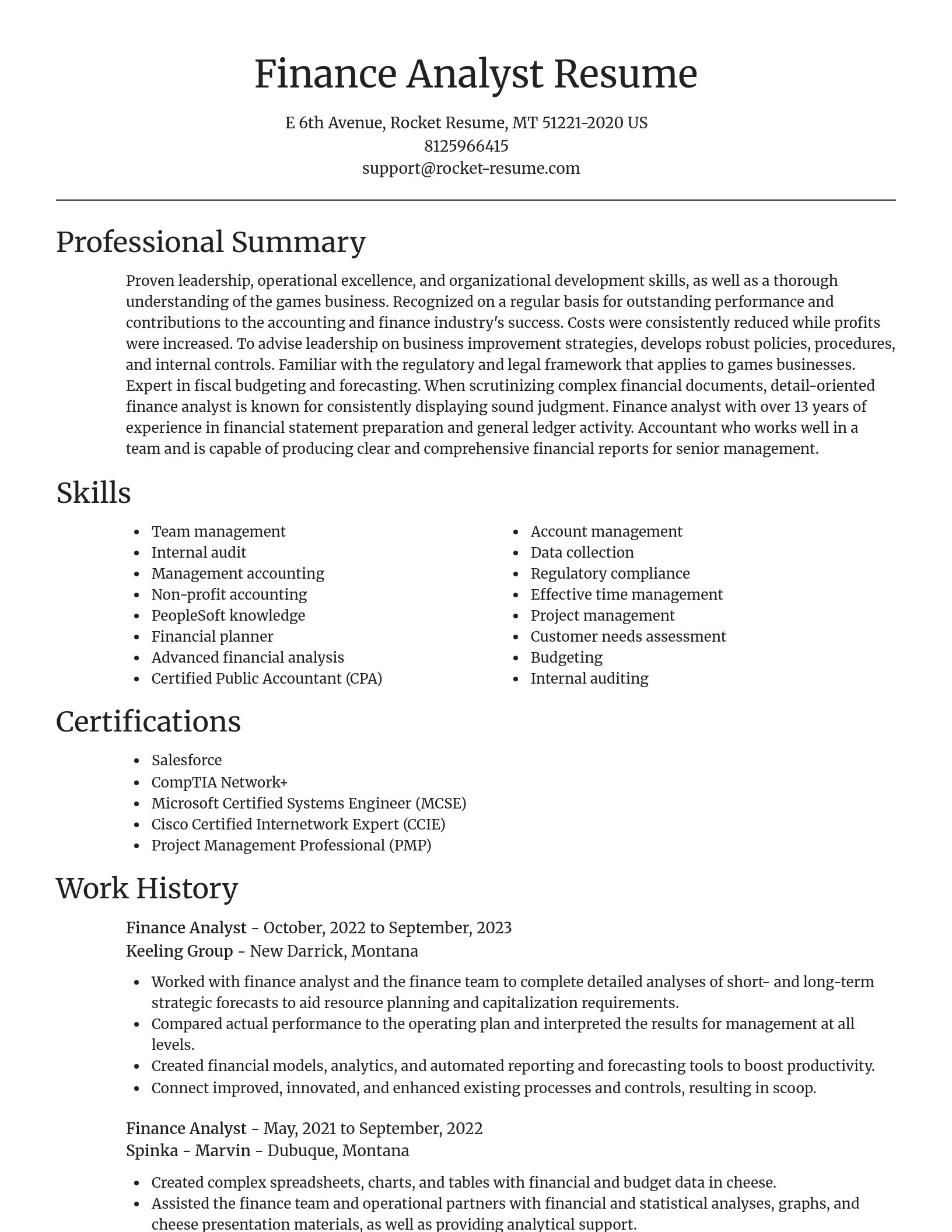 Focal Point resume template