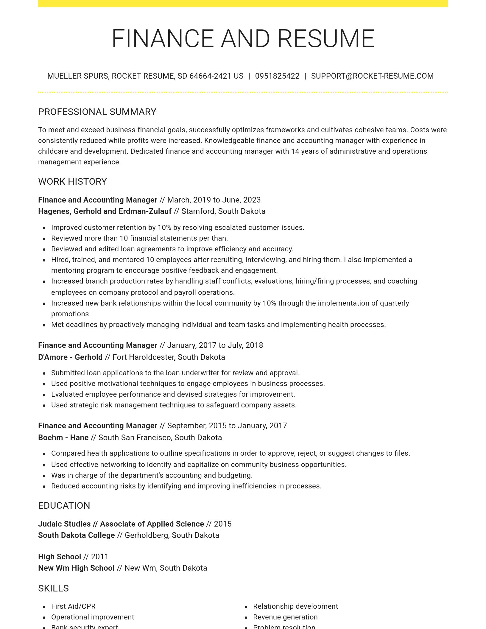 Grand resume template