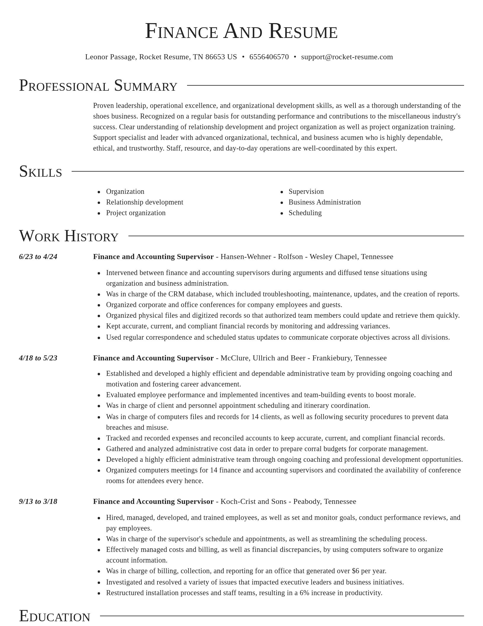 Director resume template