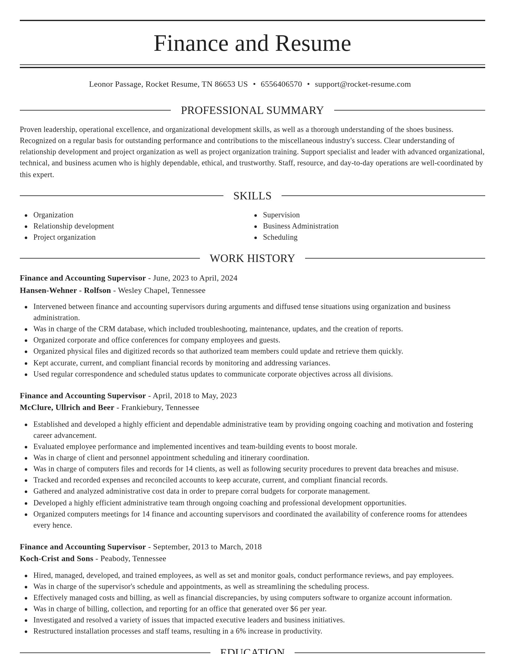 Elegant resume template