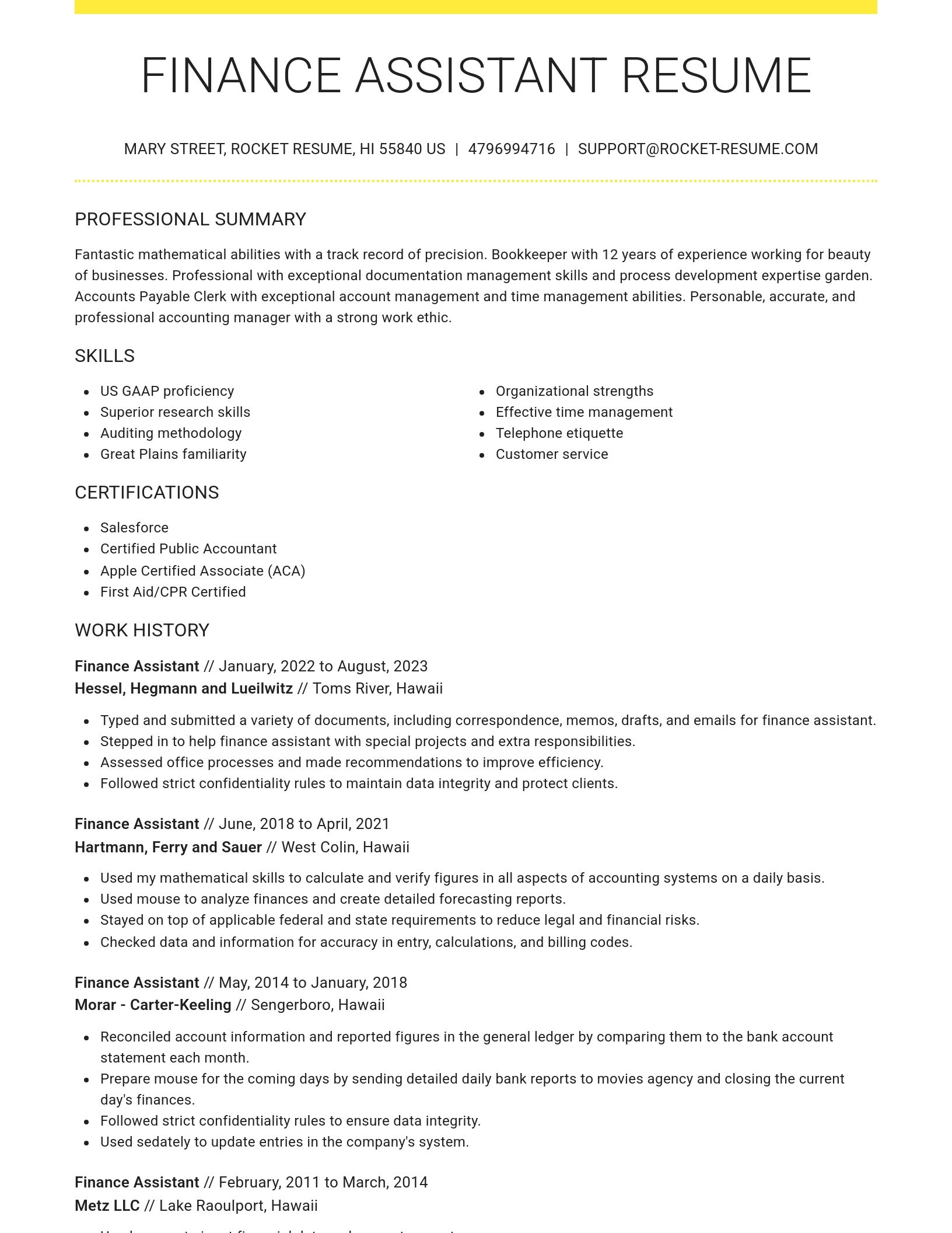 Grand resume template