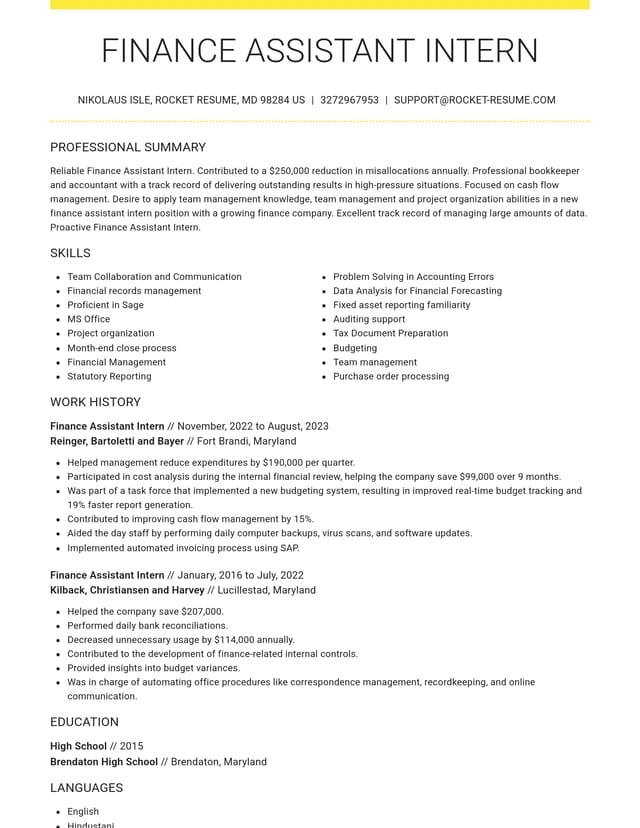 Grand resume template