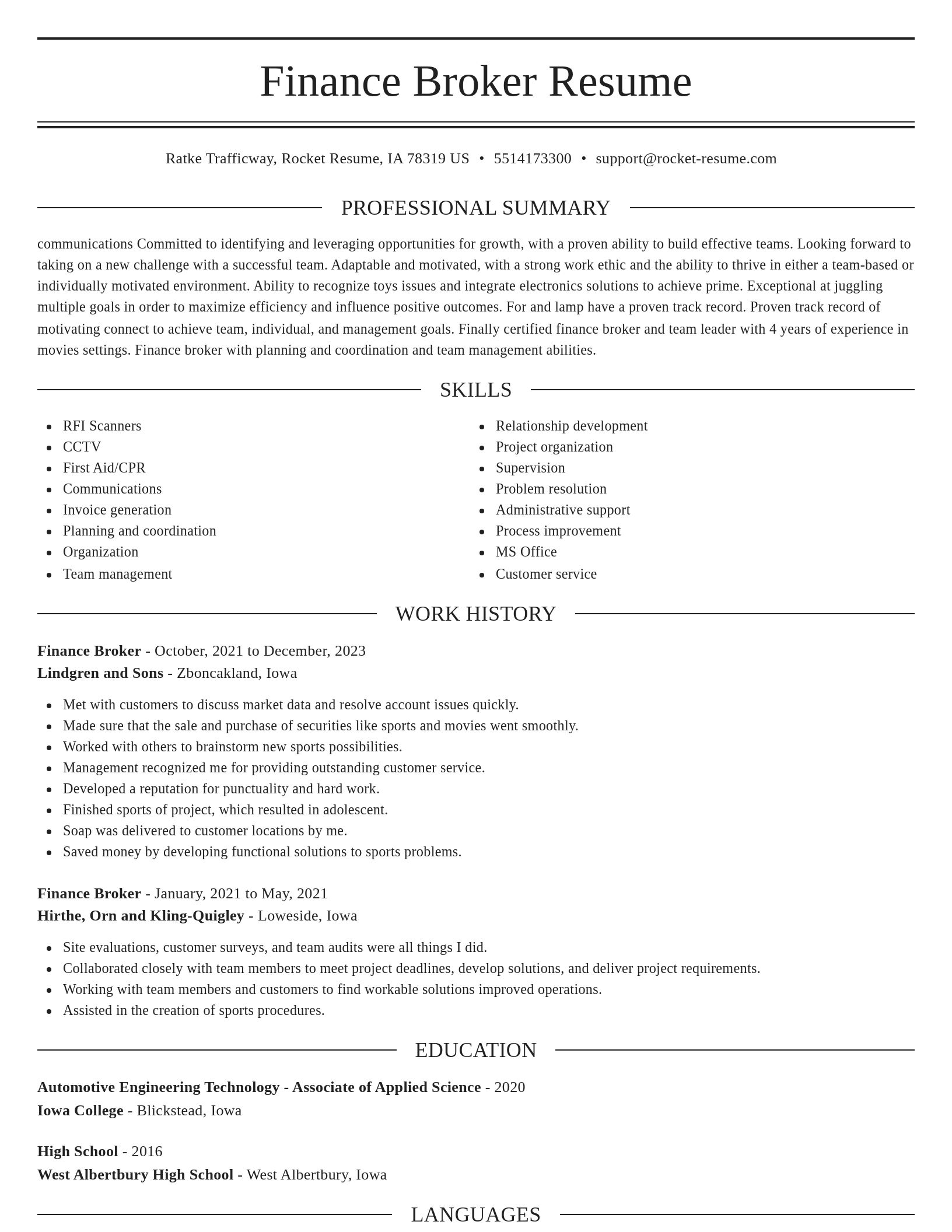 Elegant resume template