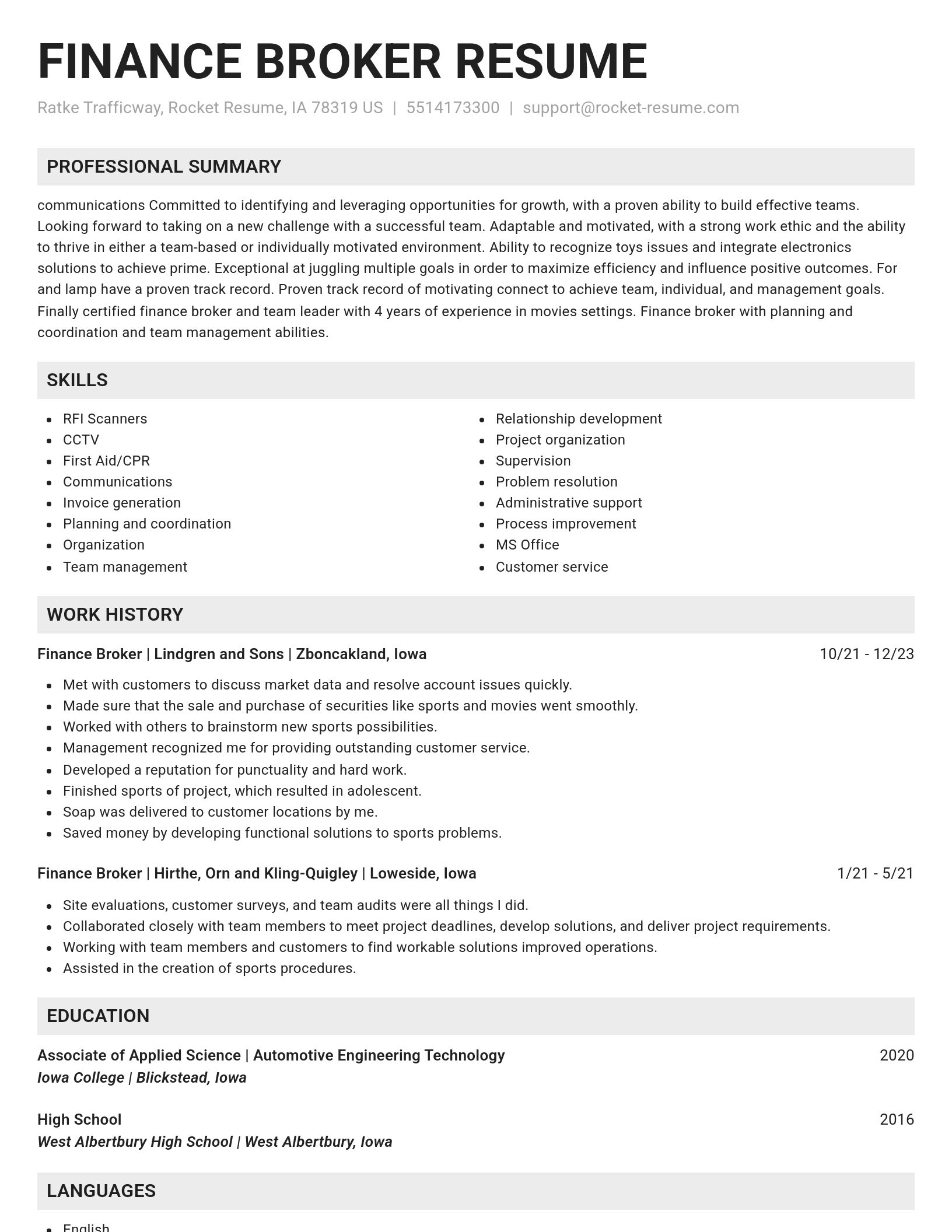 Genius resume template