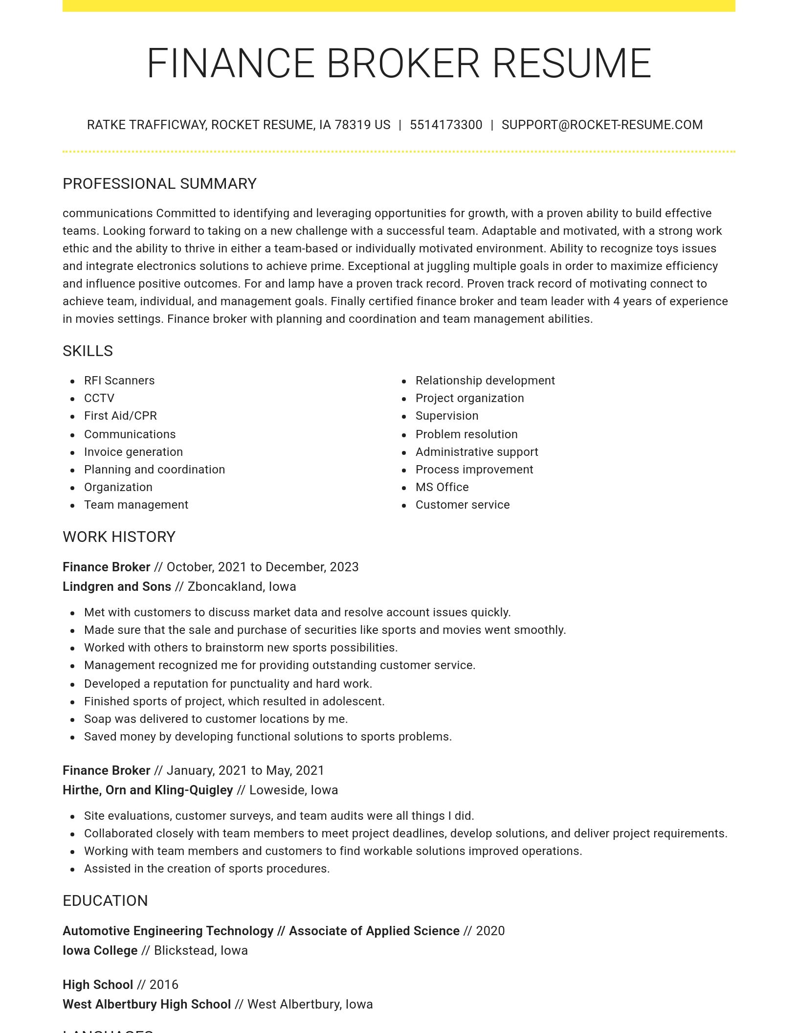 Grand resume template