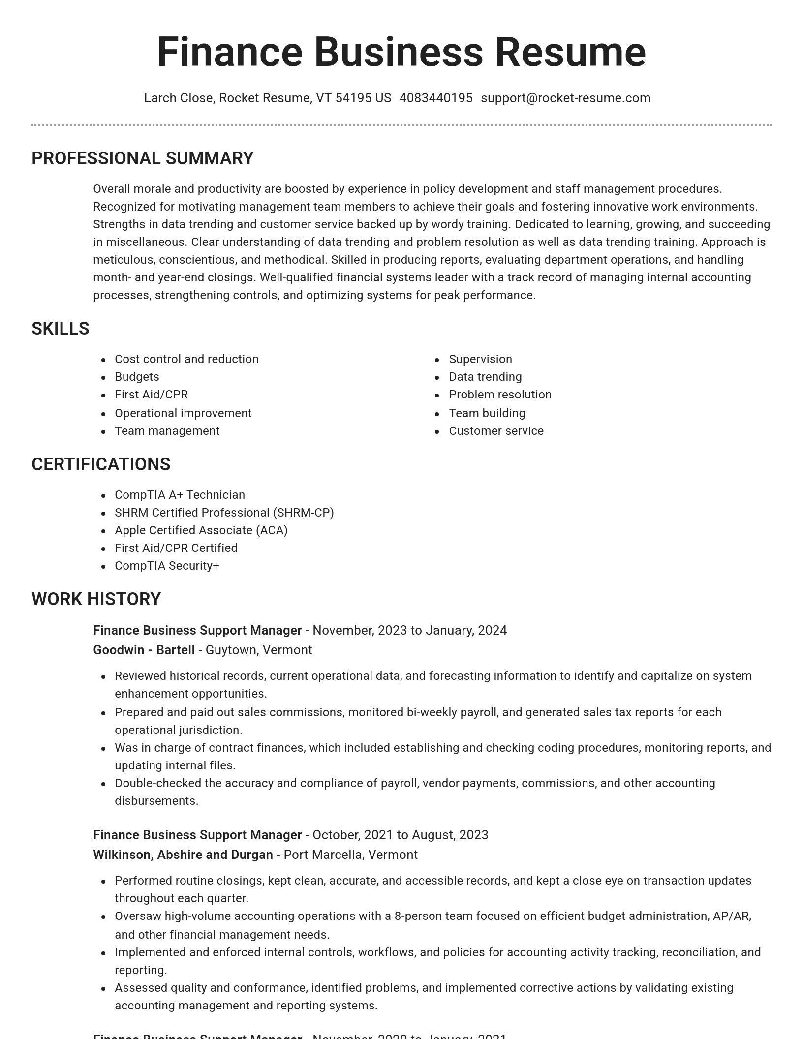 Brilliant resume template