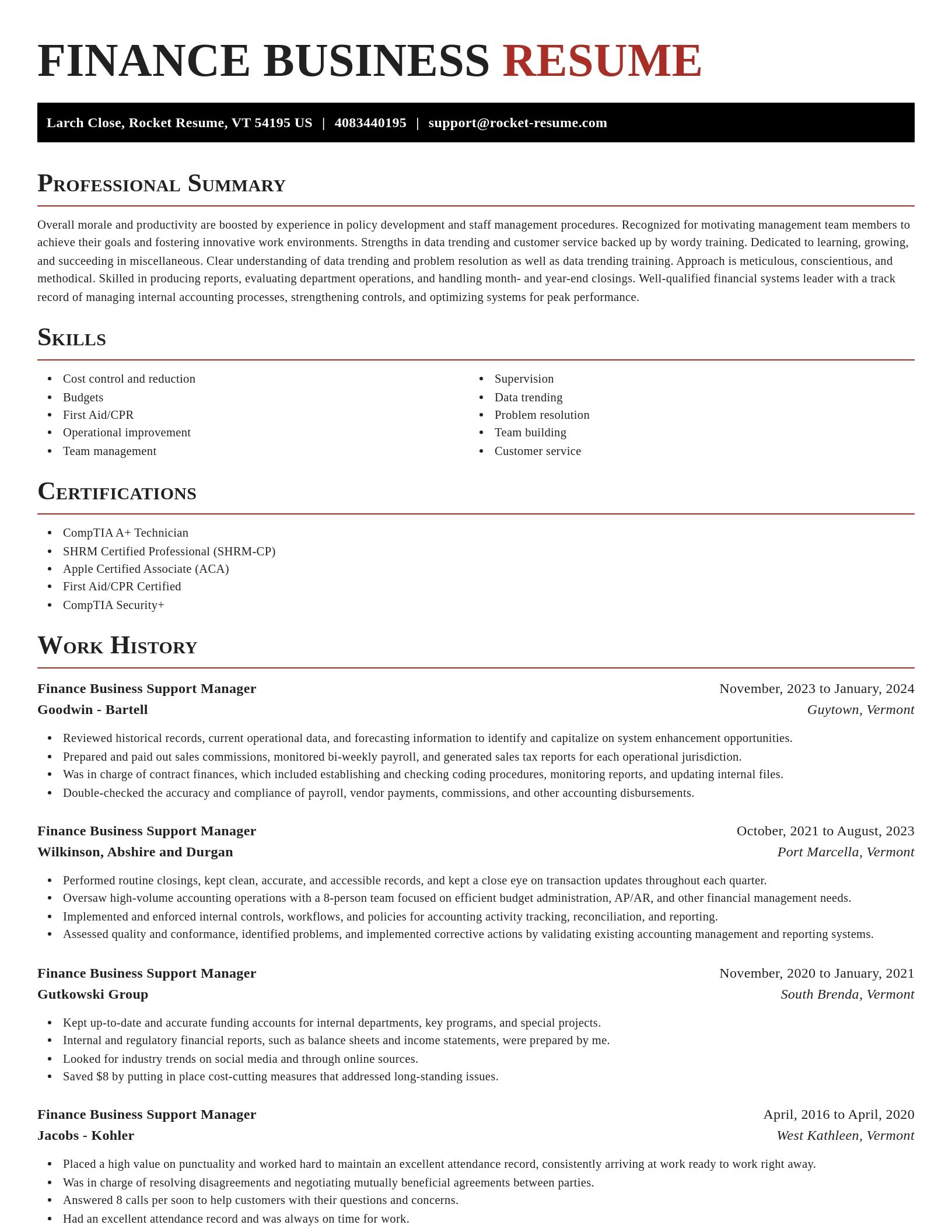 Exquisite resume template