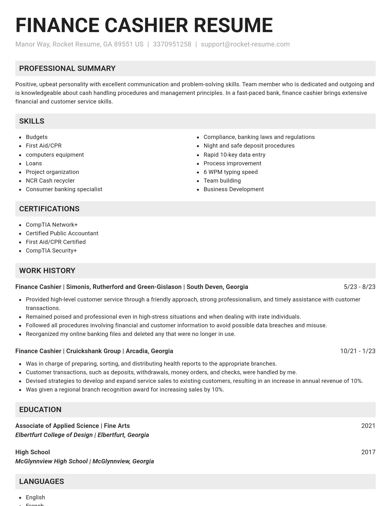 Genius resume template