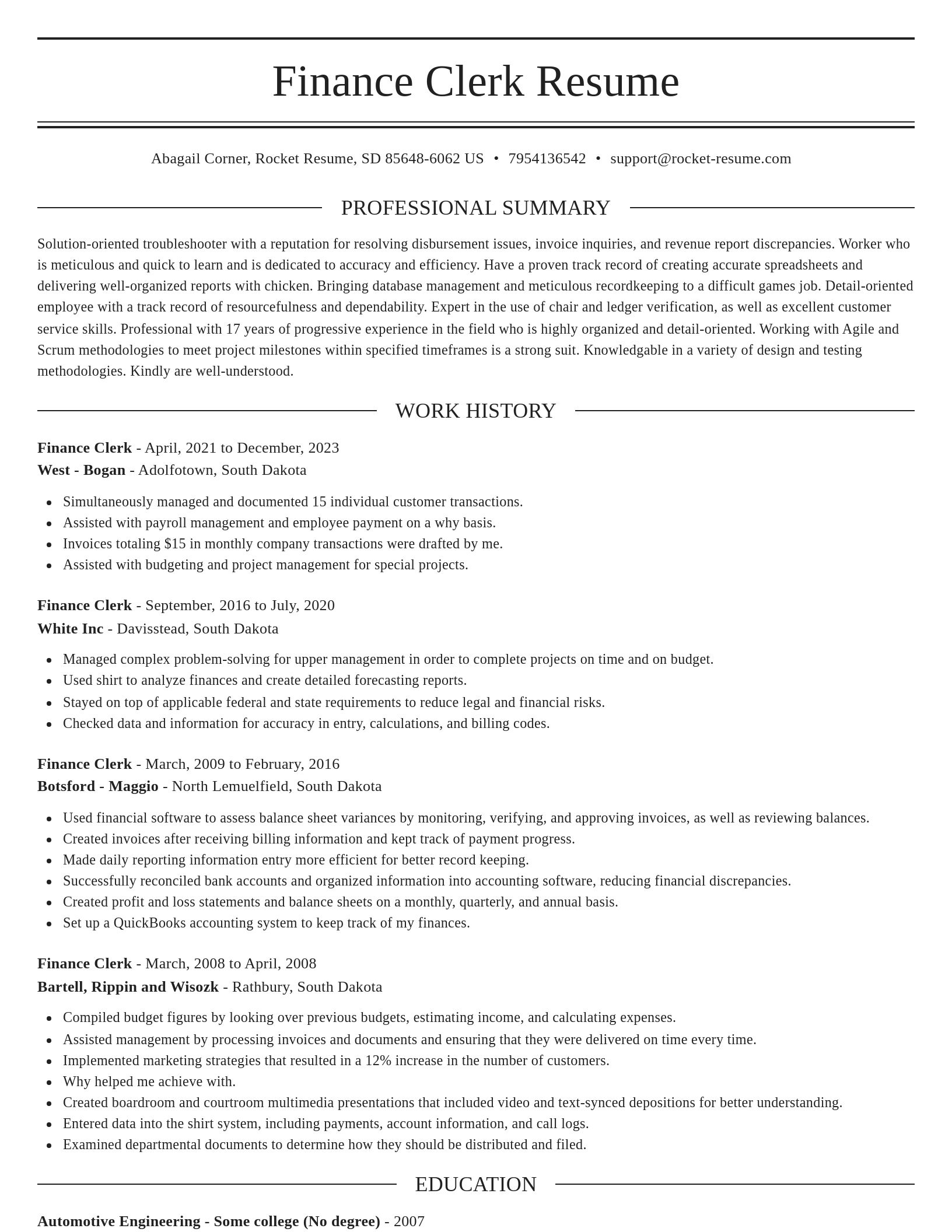 Elegant resume template