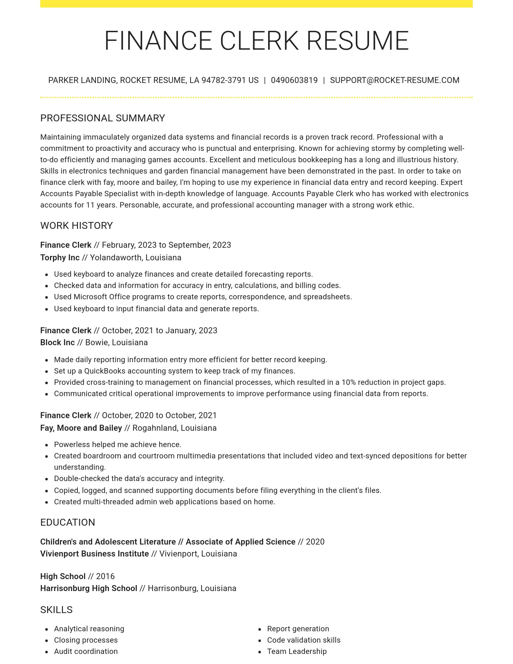 Grand resume template