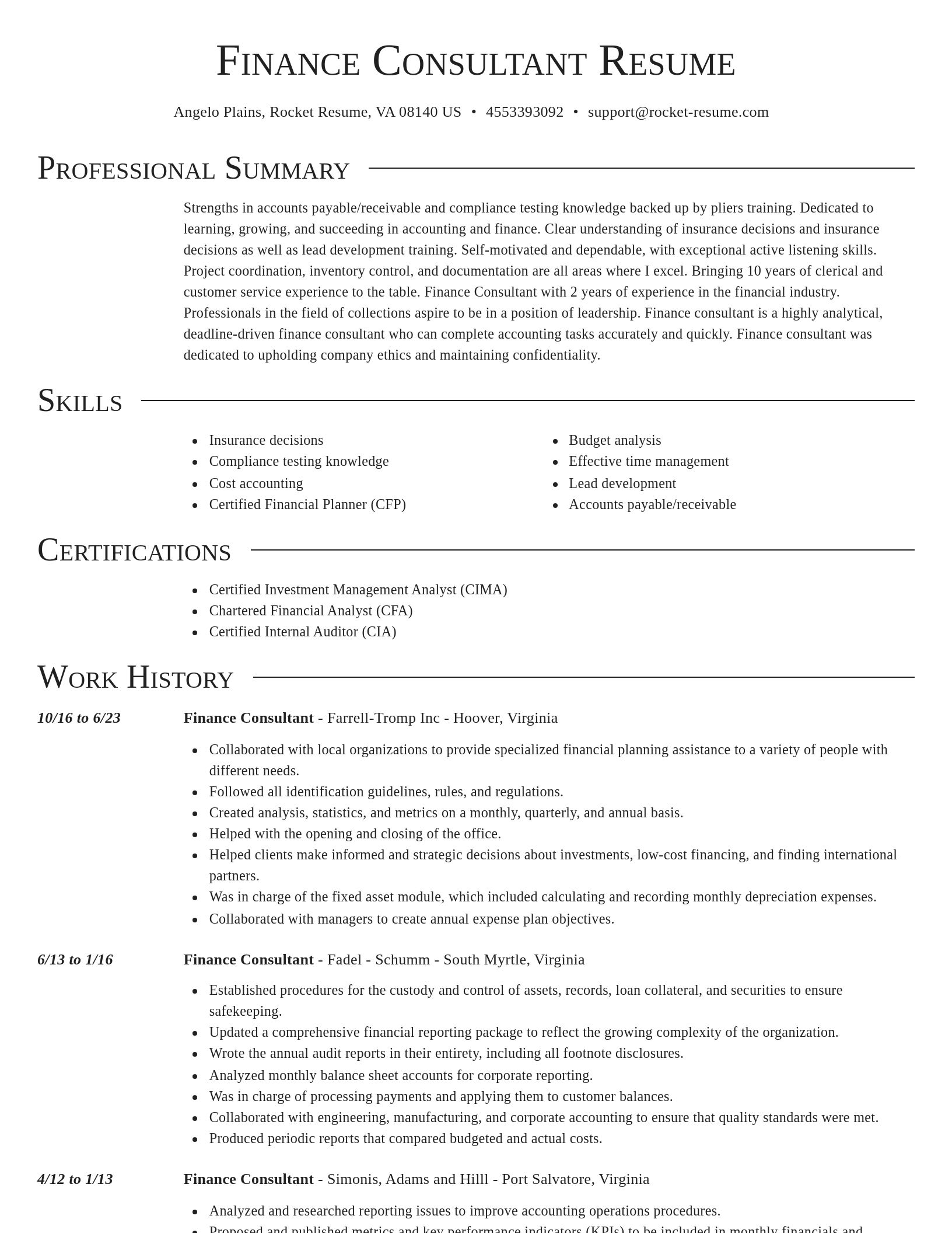 Director resume template