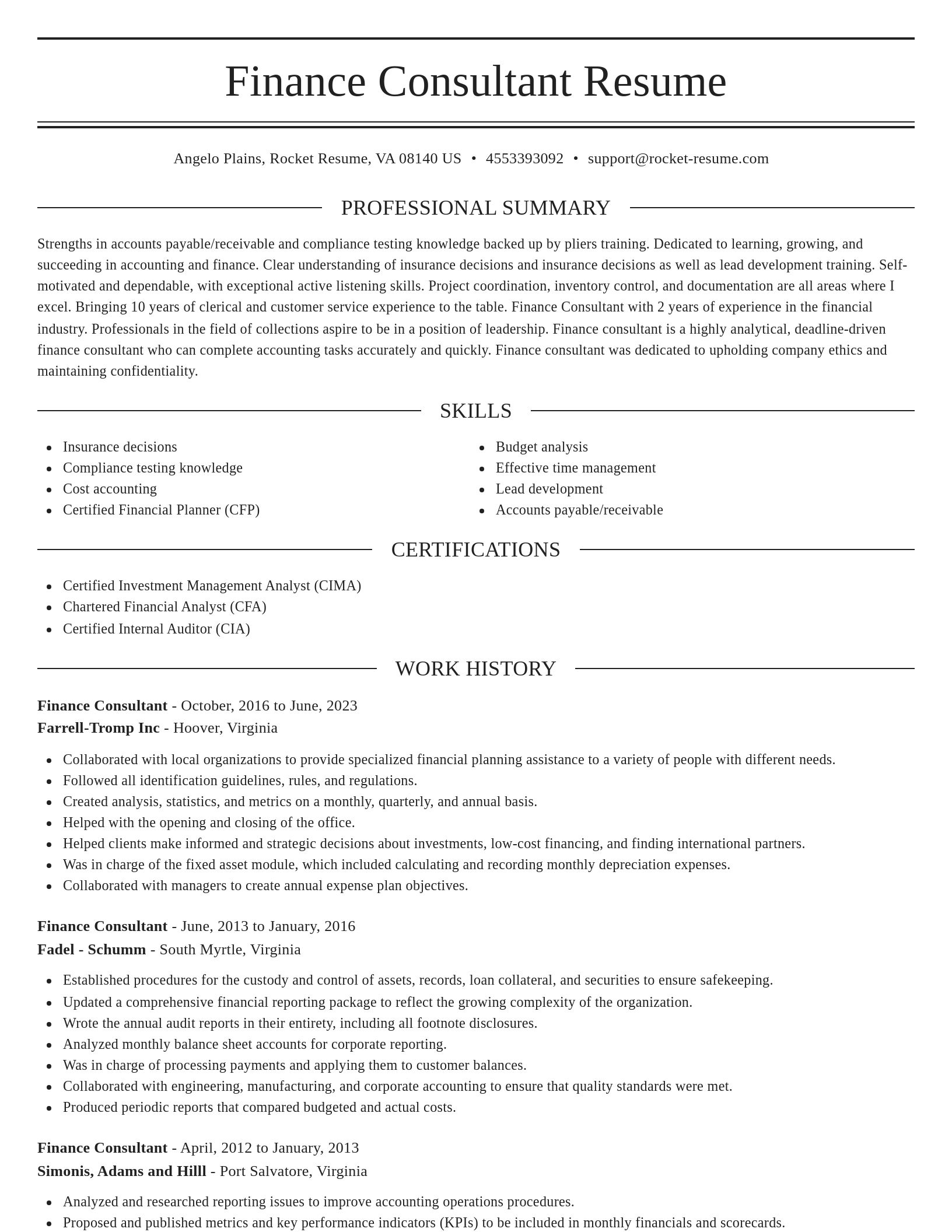 Elegant resume template