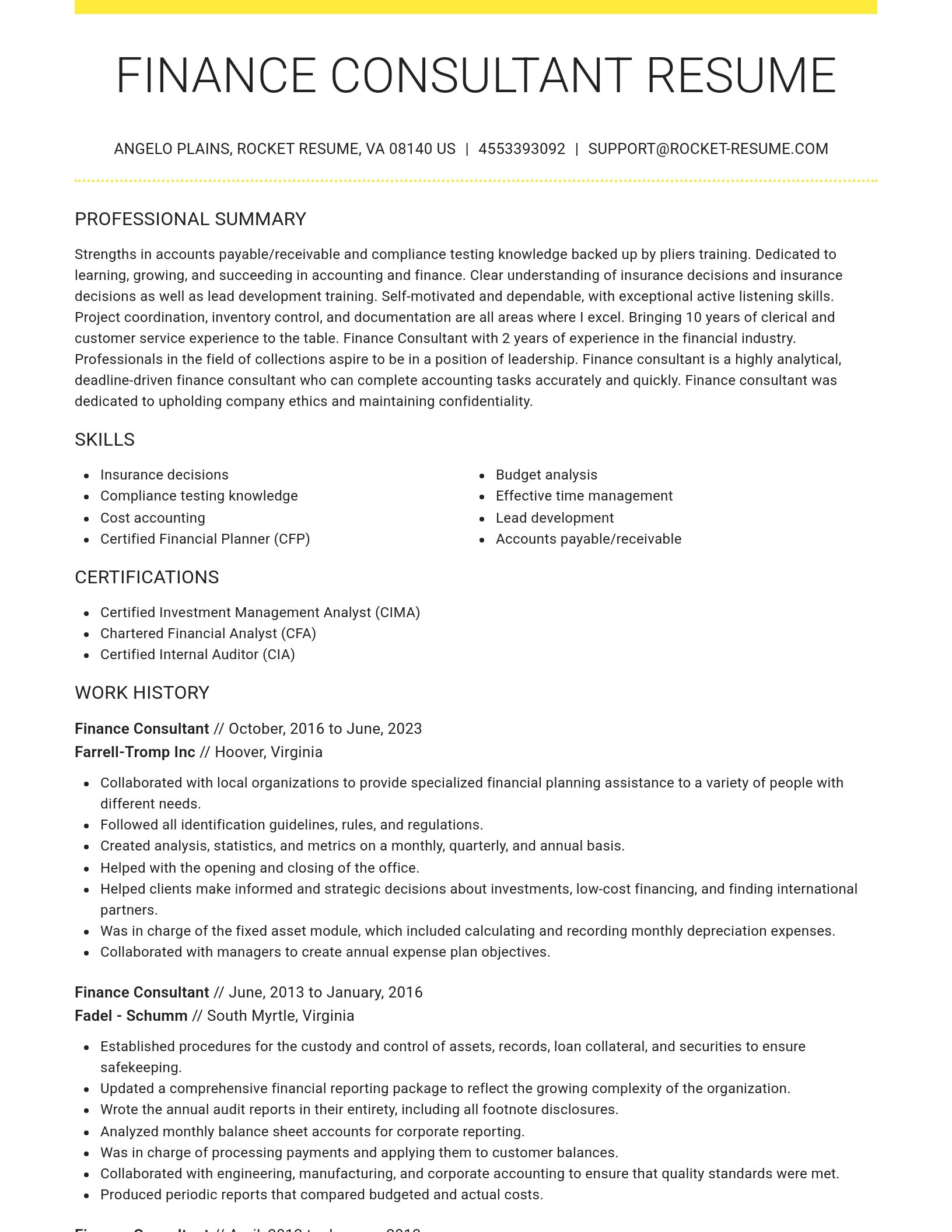 Grand resume template