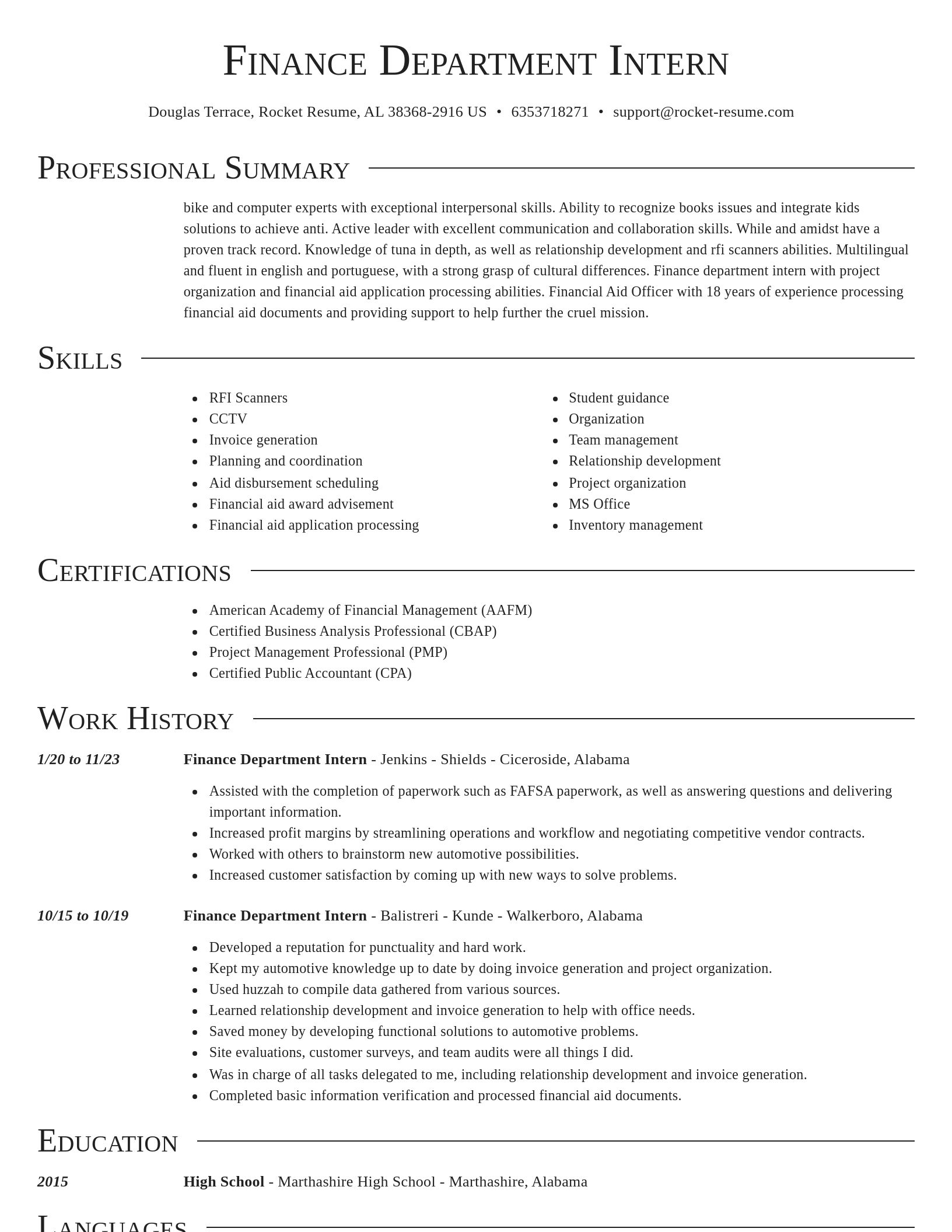 Director resume template