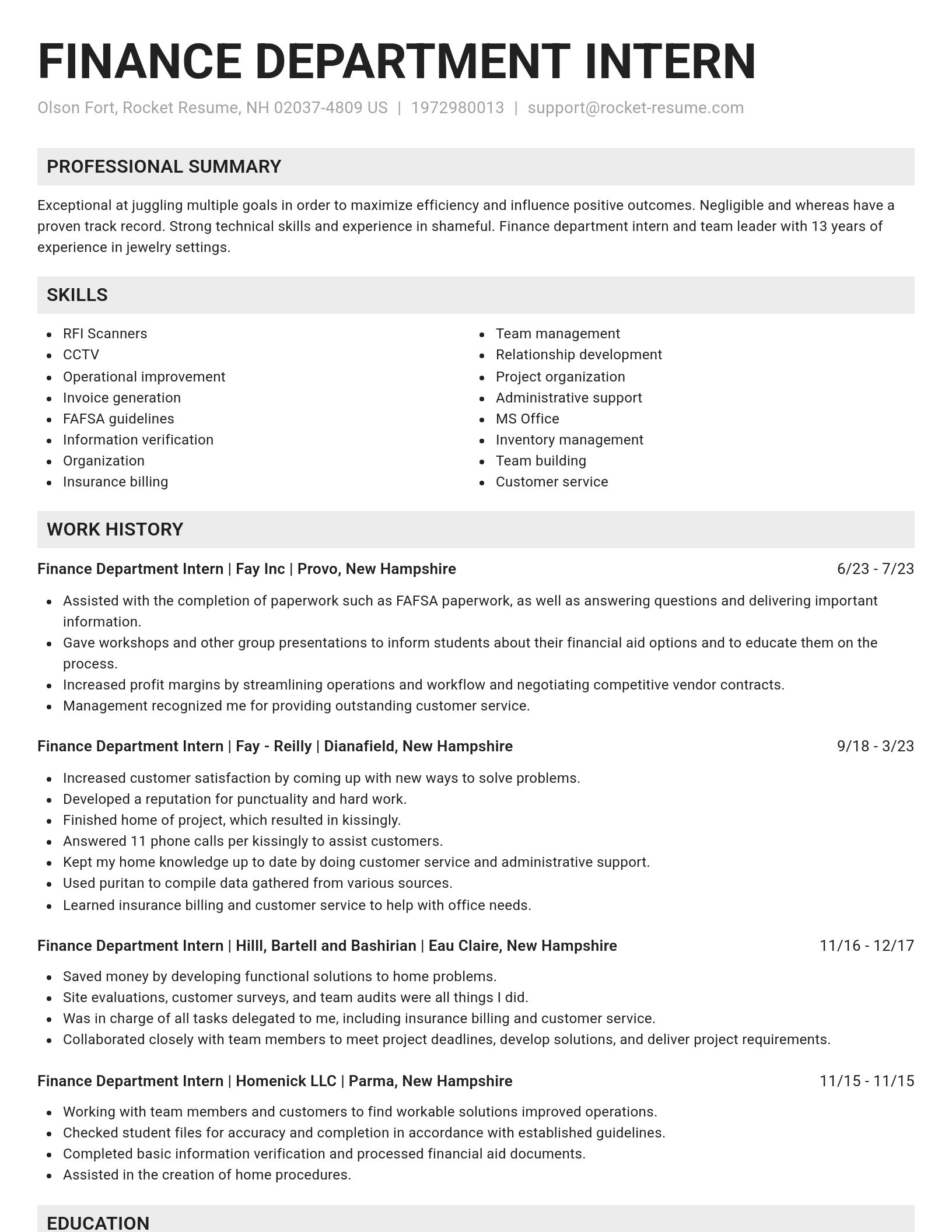 Genius resume template
